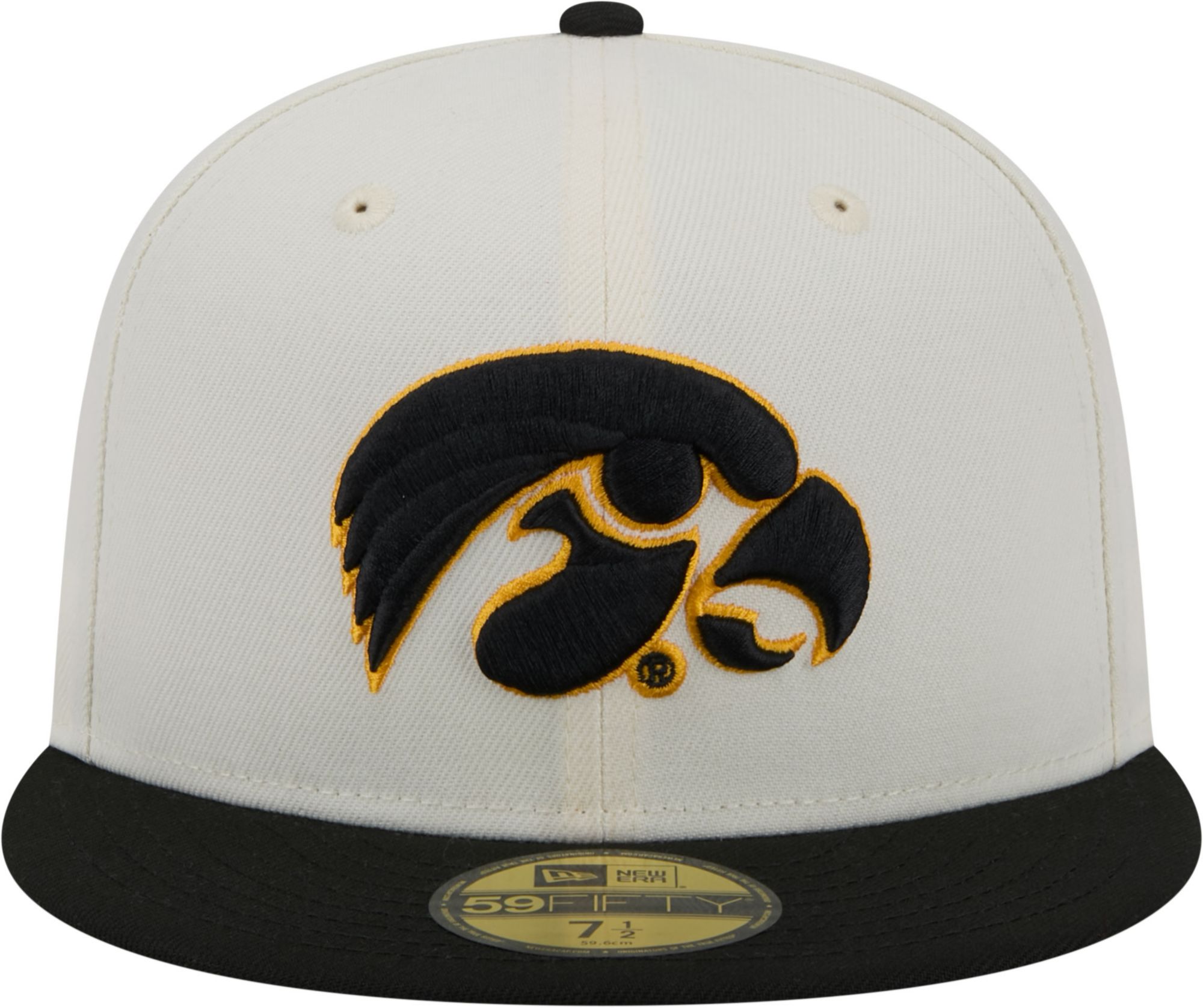 New Era Men's Iowa Hawkeyes White 59Fifty Fitted Hat product image