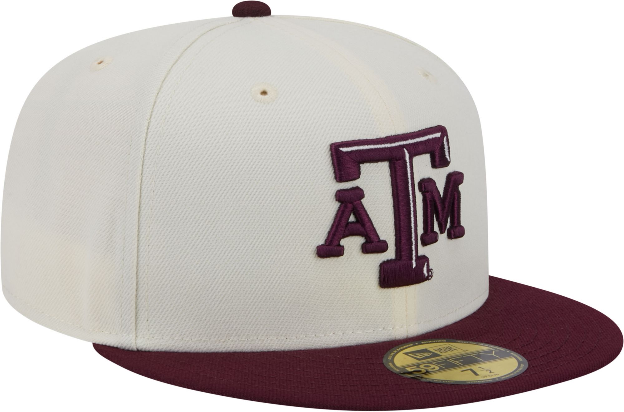 New Era Men's Texas A&M Aggies White 59Fifty Fitted Hat product image