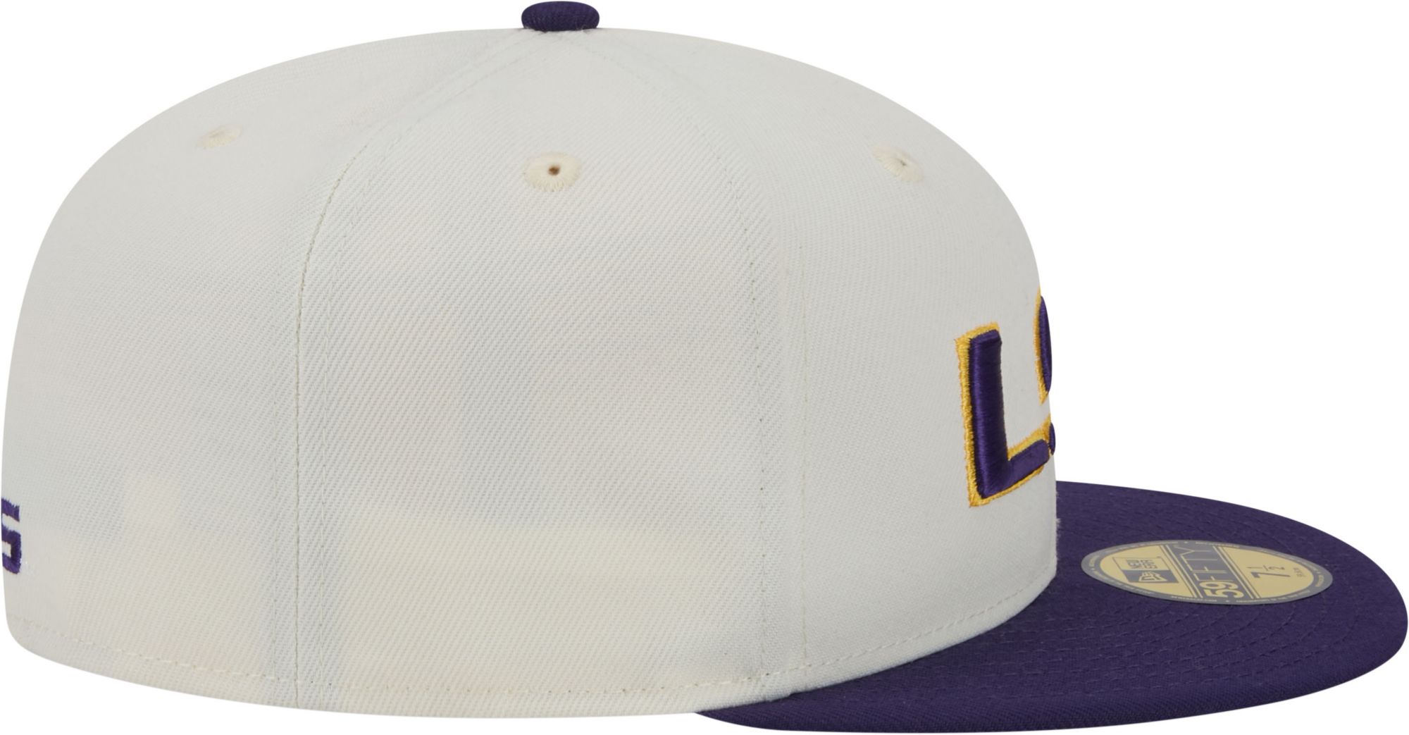 New Era Men's LSU Tigers White 59Fifty Fitted Hat product image