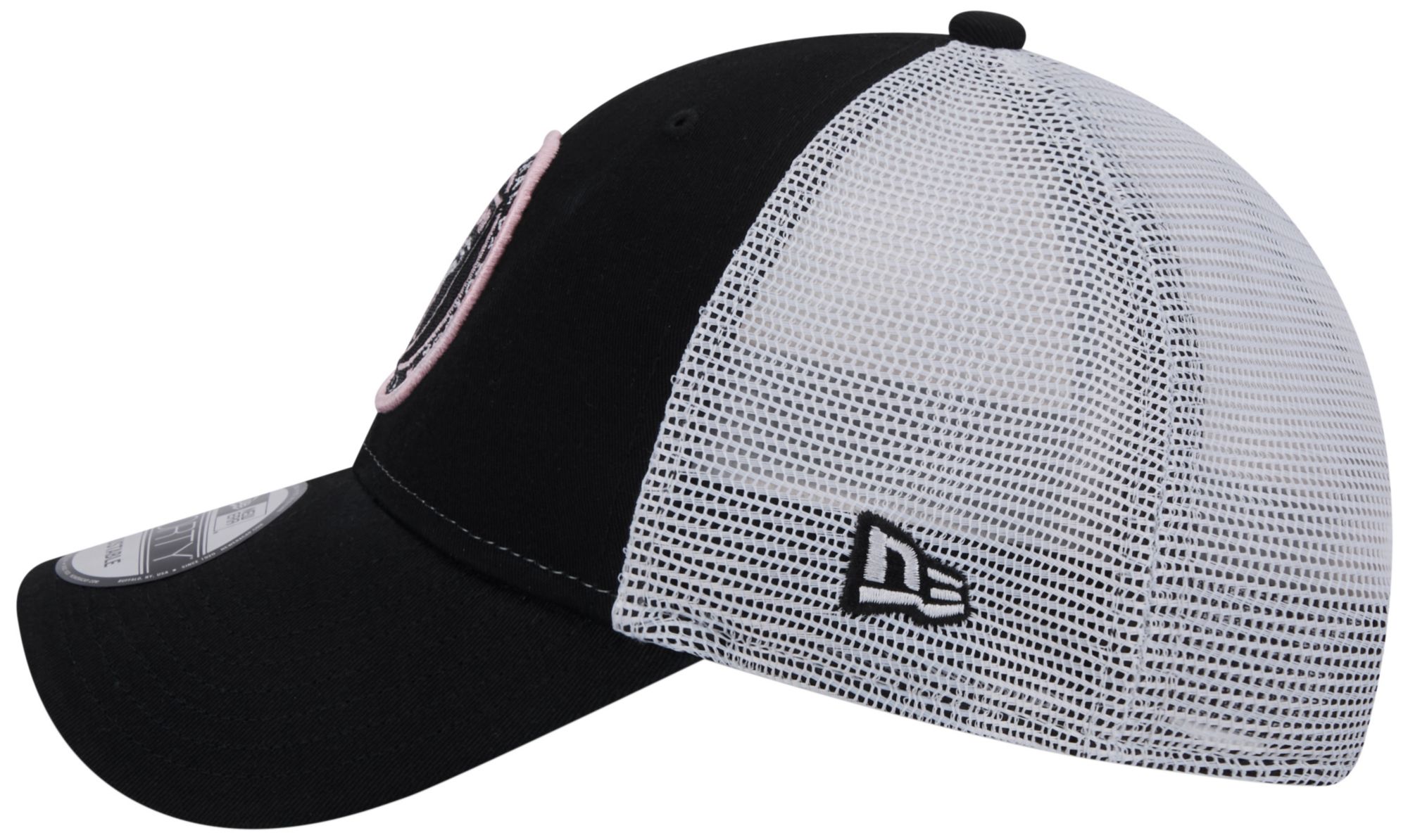 New Era Adult Inter Miami CF Black Logo Trucker 9Forty Adjustable Hat product image