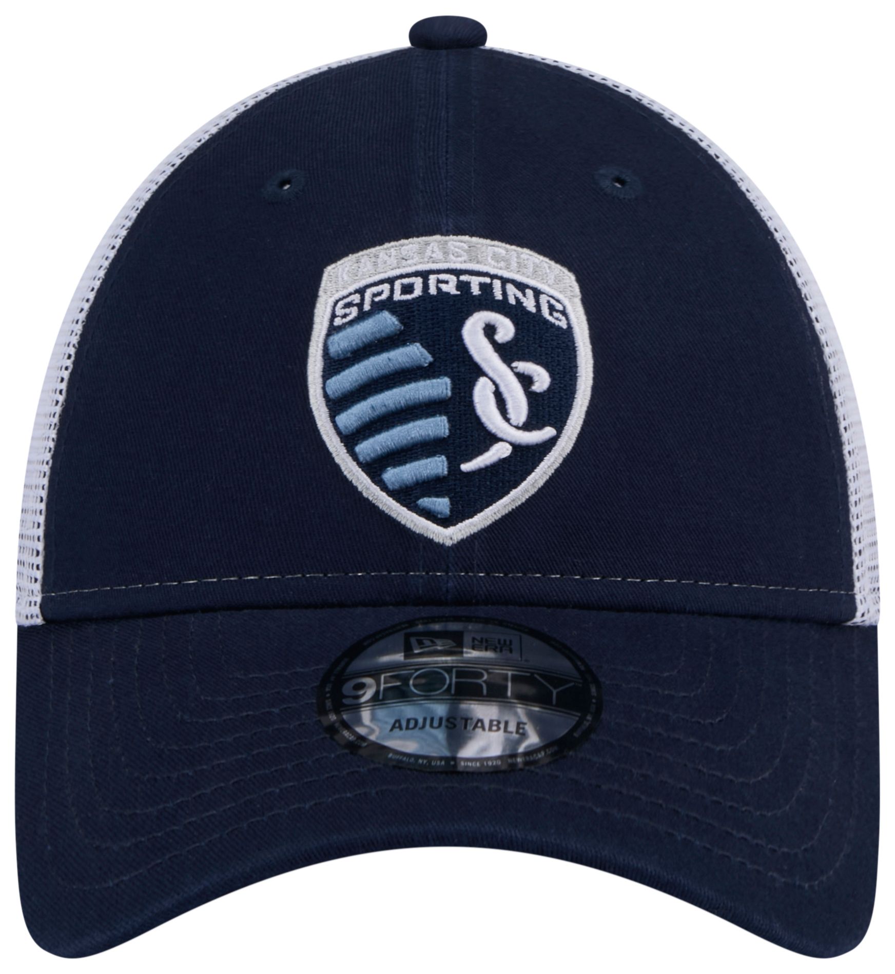 New Era Adult Sporting Kansas City Dark Blue Logo Trucker 9Forty Adjustable Hat product image