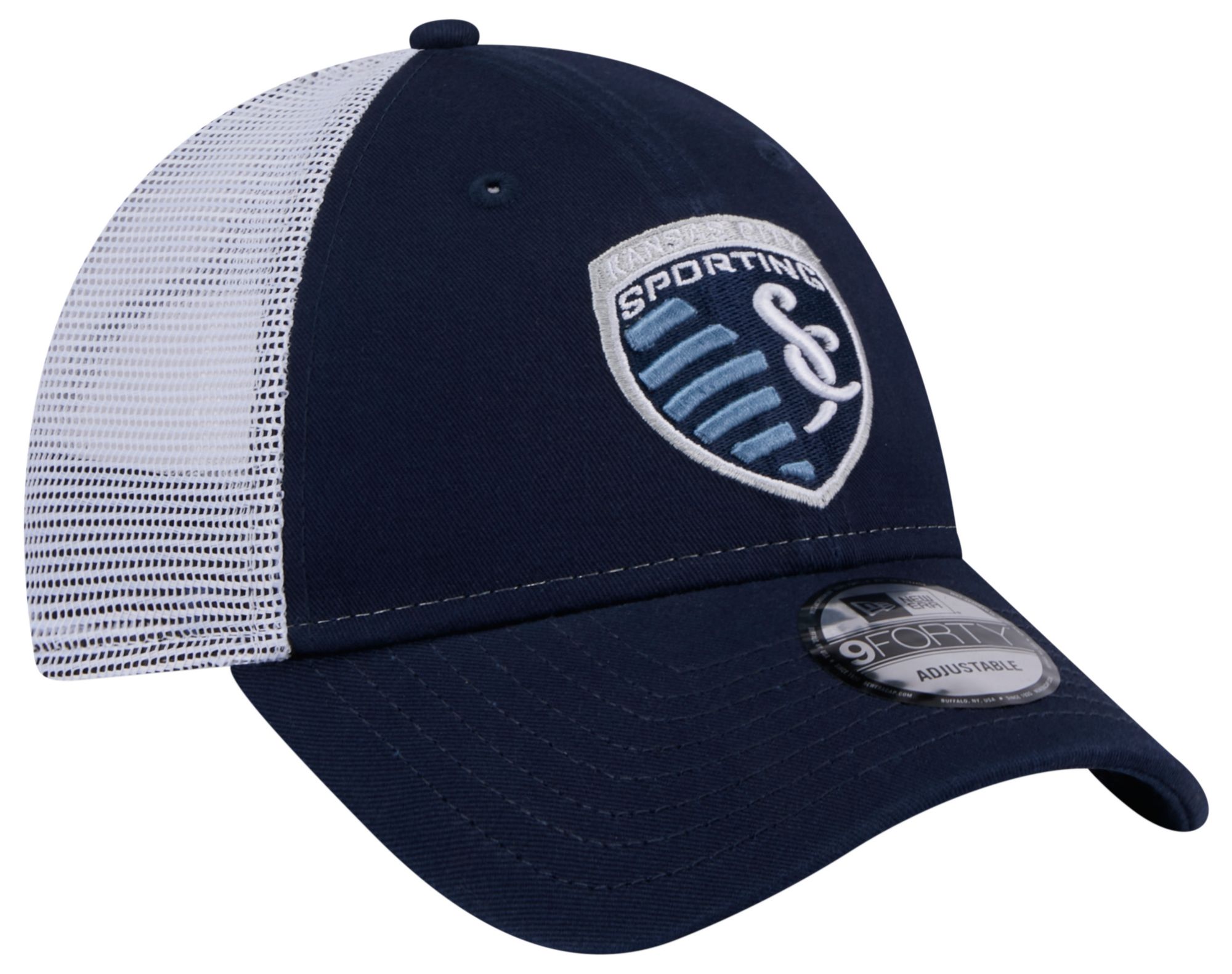 New Era Adult Sporting Kansas City Dark Blue Logo Trucker 9Forty Adjustable Hat product image