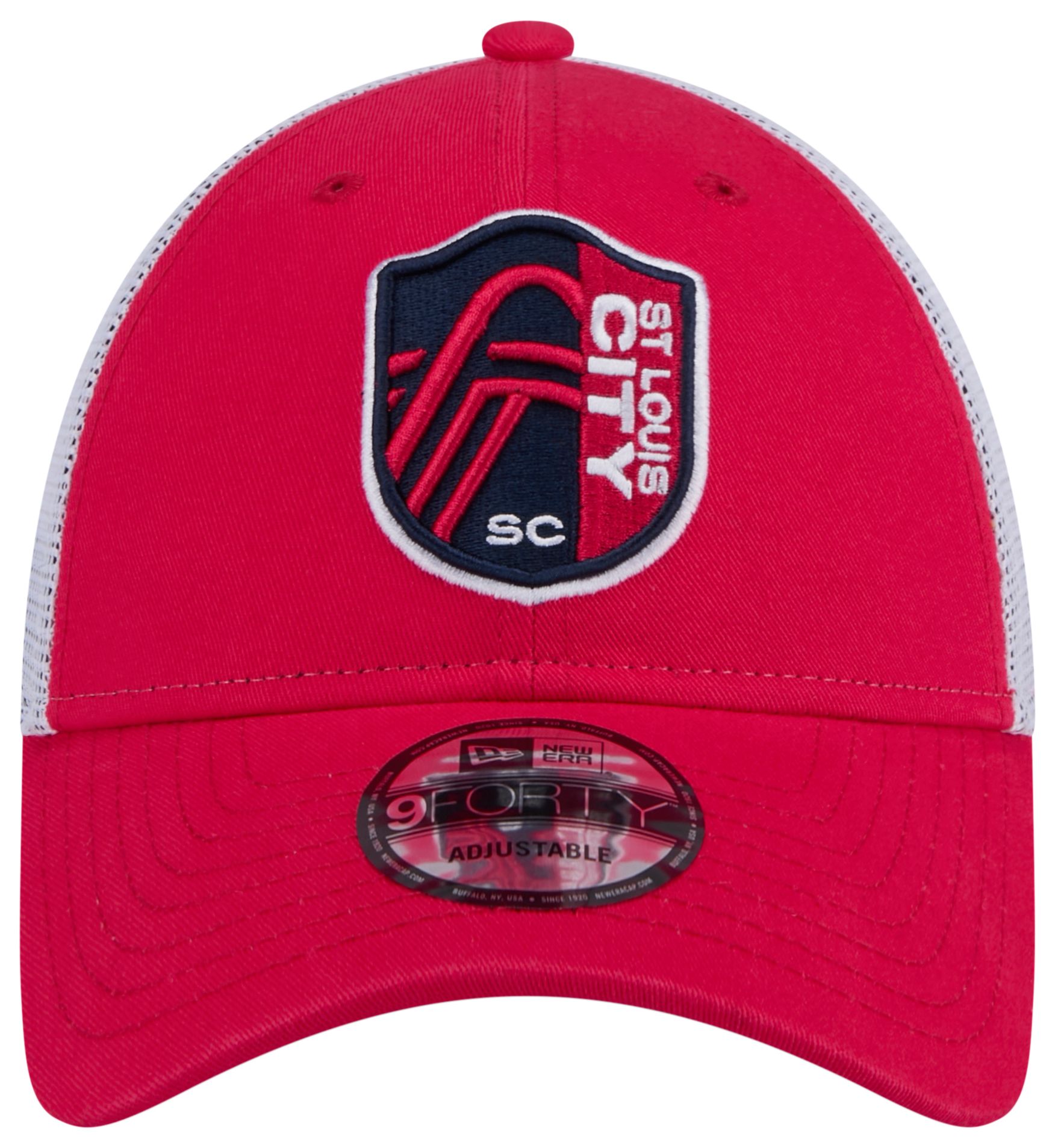New Era Adult St. Louis City SC Dark Pink Logo Trucker 9Forty Adjustable Hat product image