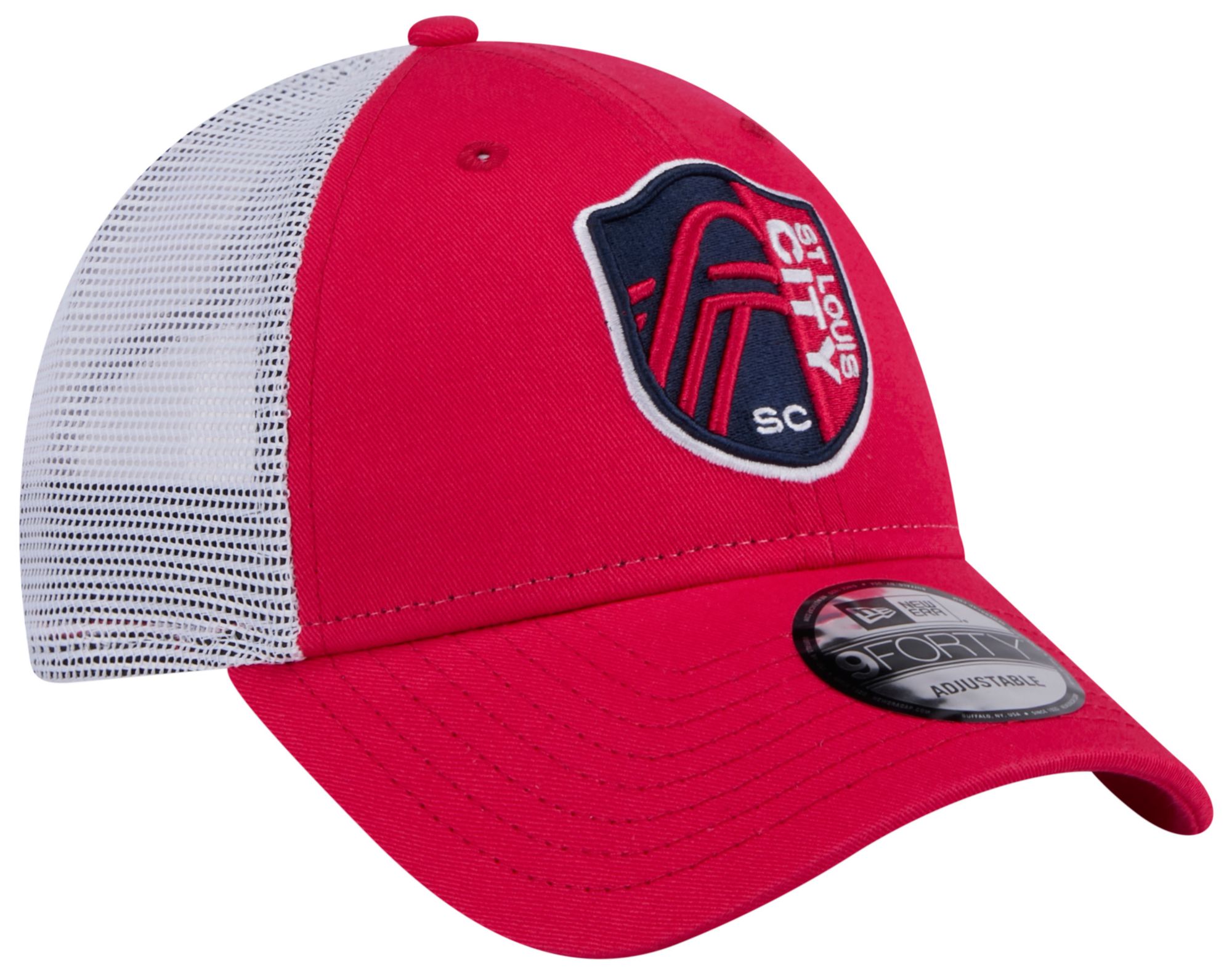 New Era Adult St. Louis City SC Dark Pink Logo Trucker 9Forty Adjustable Hat product image