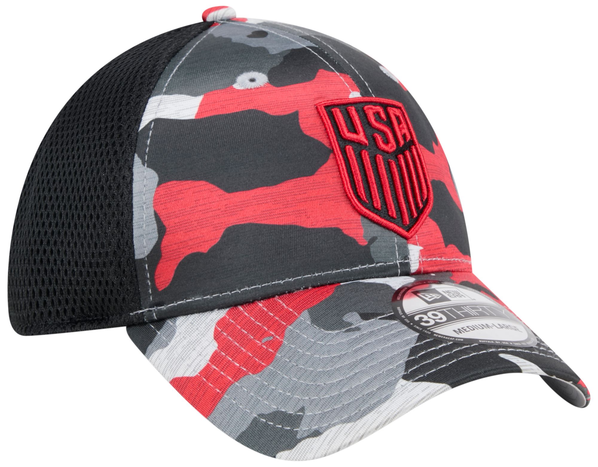 New Era Adult USMNT 2023 9Thirty Camo Red Stretch Hat product image