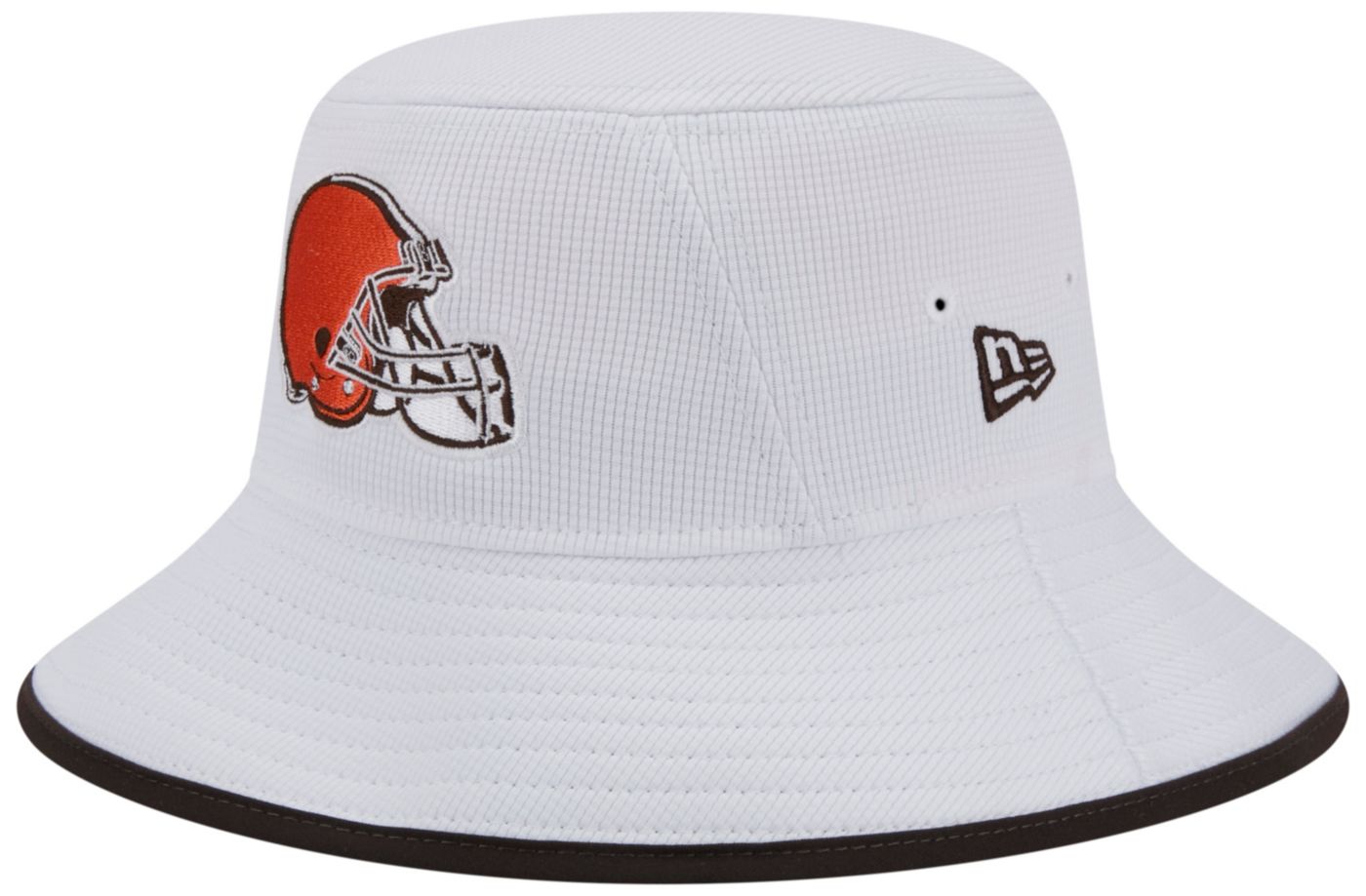 New Era Men s Cleveland Browns Game White Adjustable Bucket Hat Dick s Sporting Goods