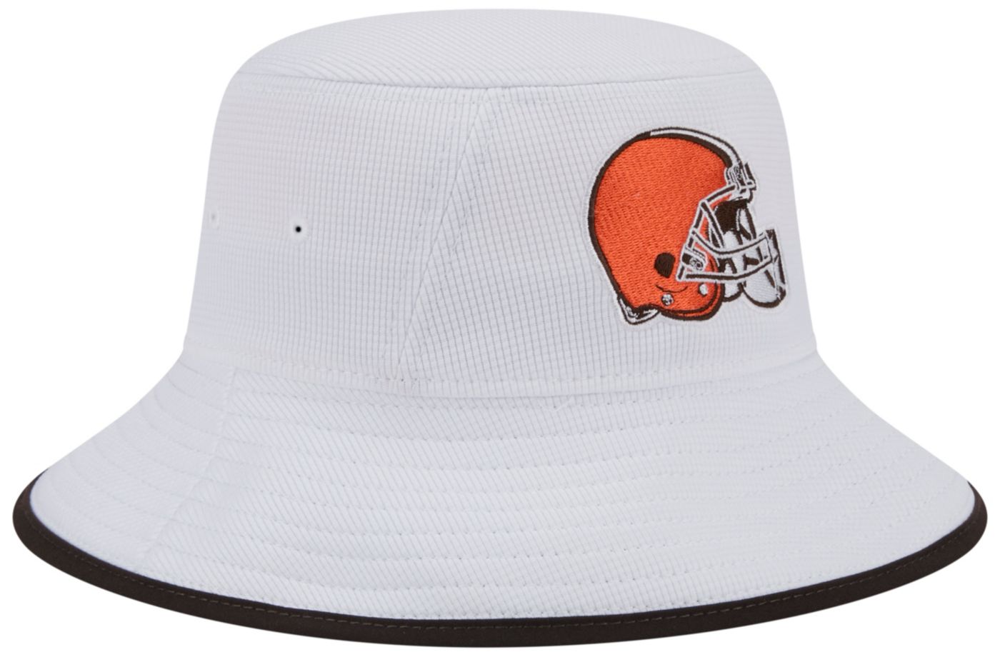 New Era Men s Cleveland Browns Game White Adjustable Bucket Hat Dick s Sporting Goods