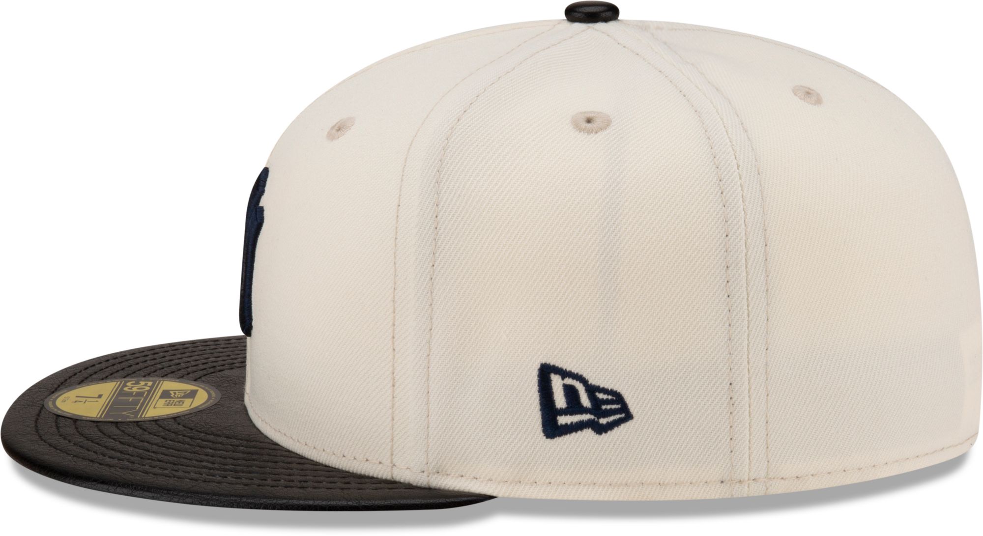 New Era Men's York Yankees Brown Leather Brim 59Fifty Fitted New Era Men's York Yankees Brown Leather Brim 59Fifty Fitted