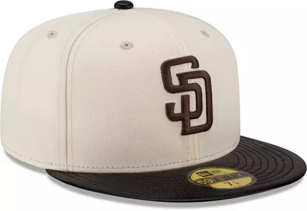 New Era Men's San Diego Padres Brown Leather Brim 59Fifty Fitted