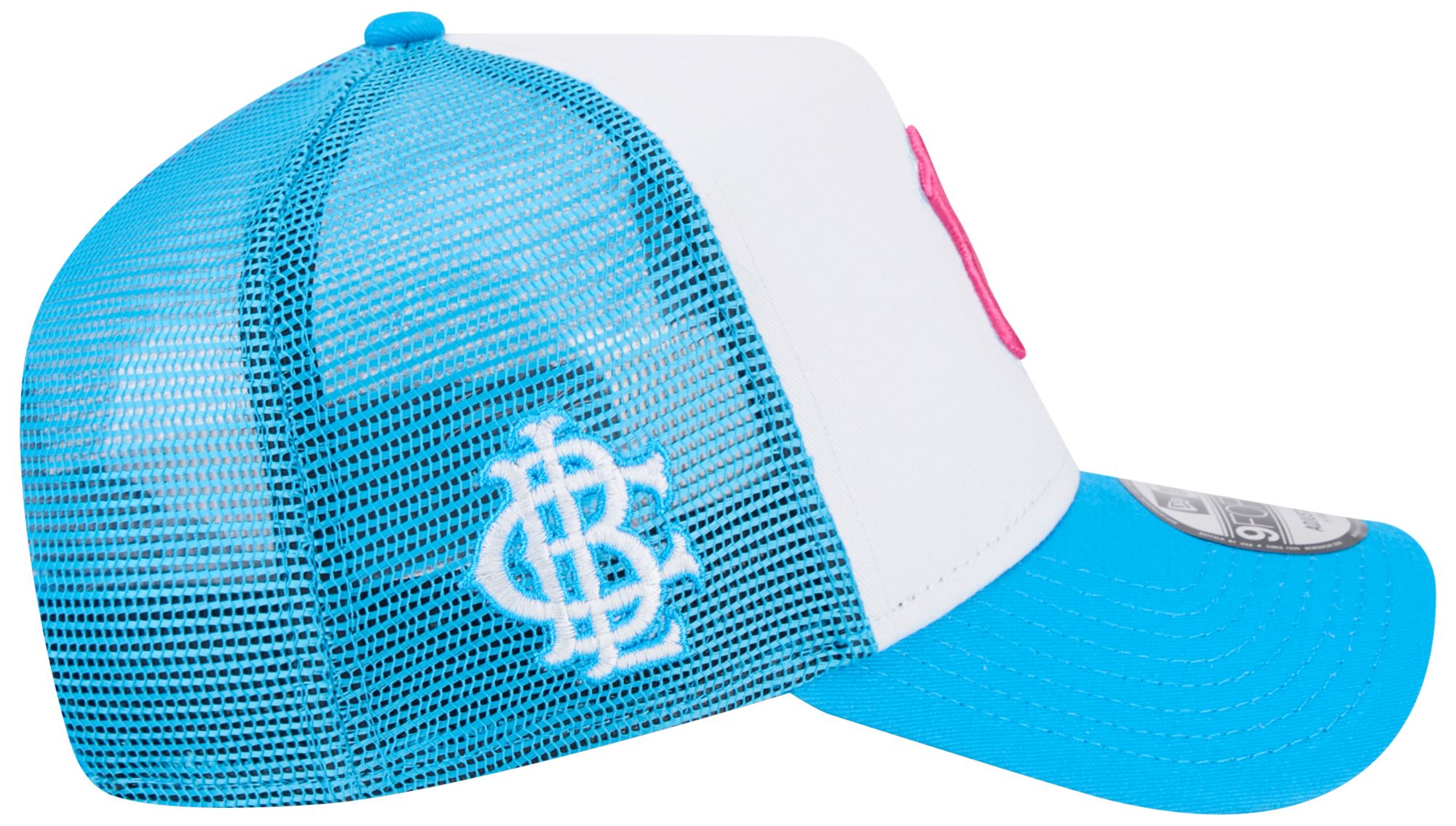 New Era Men's New York Yankees Big League Chew Curveball Cotton Candy White A-Frame 9Forty Adjustable Hat product image