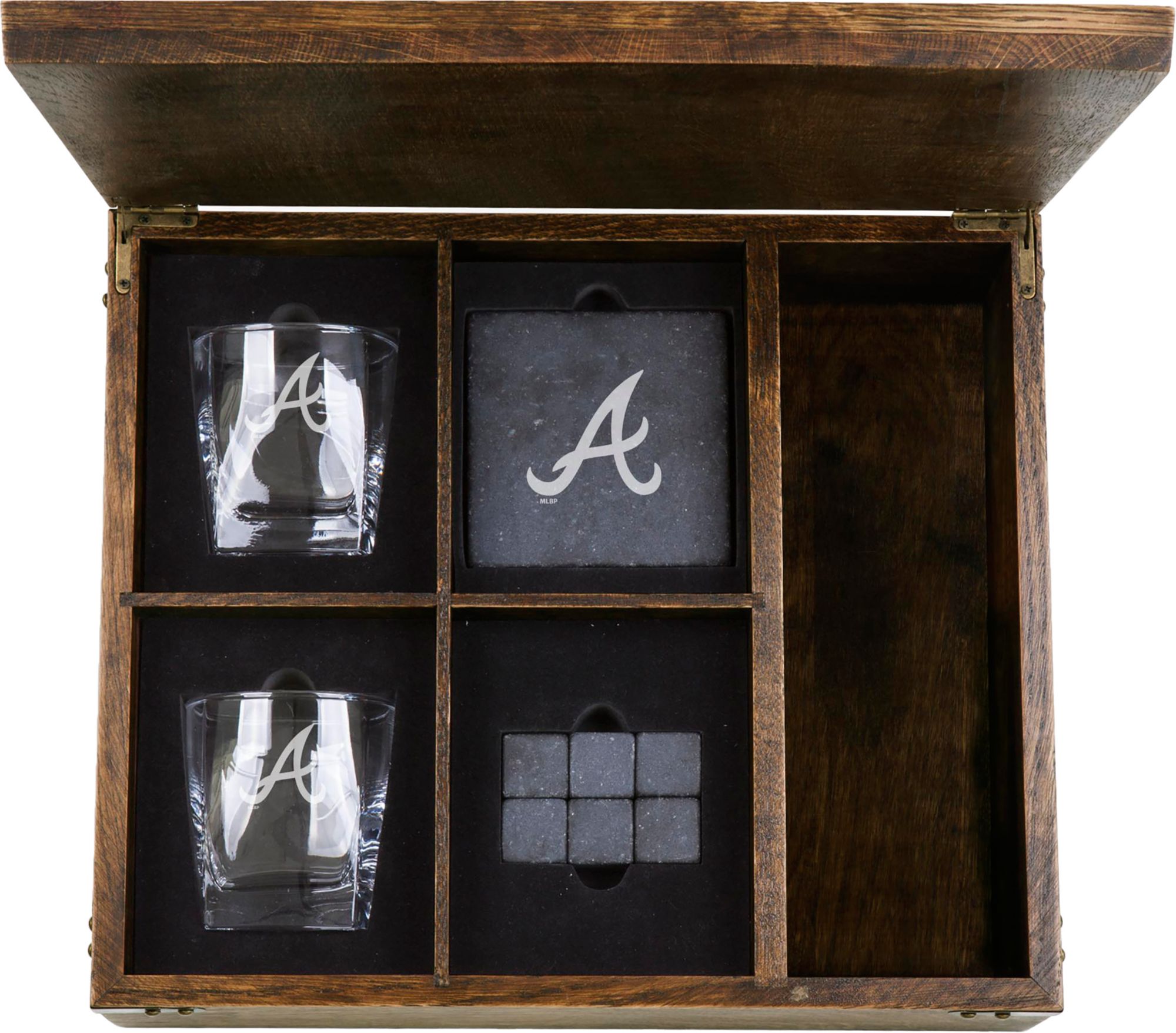 Picnic Time Atlanta Braves Whiskey Box Set