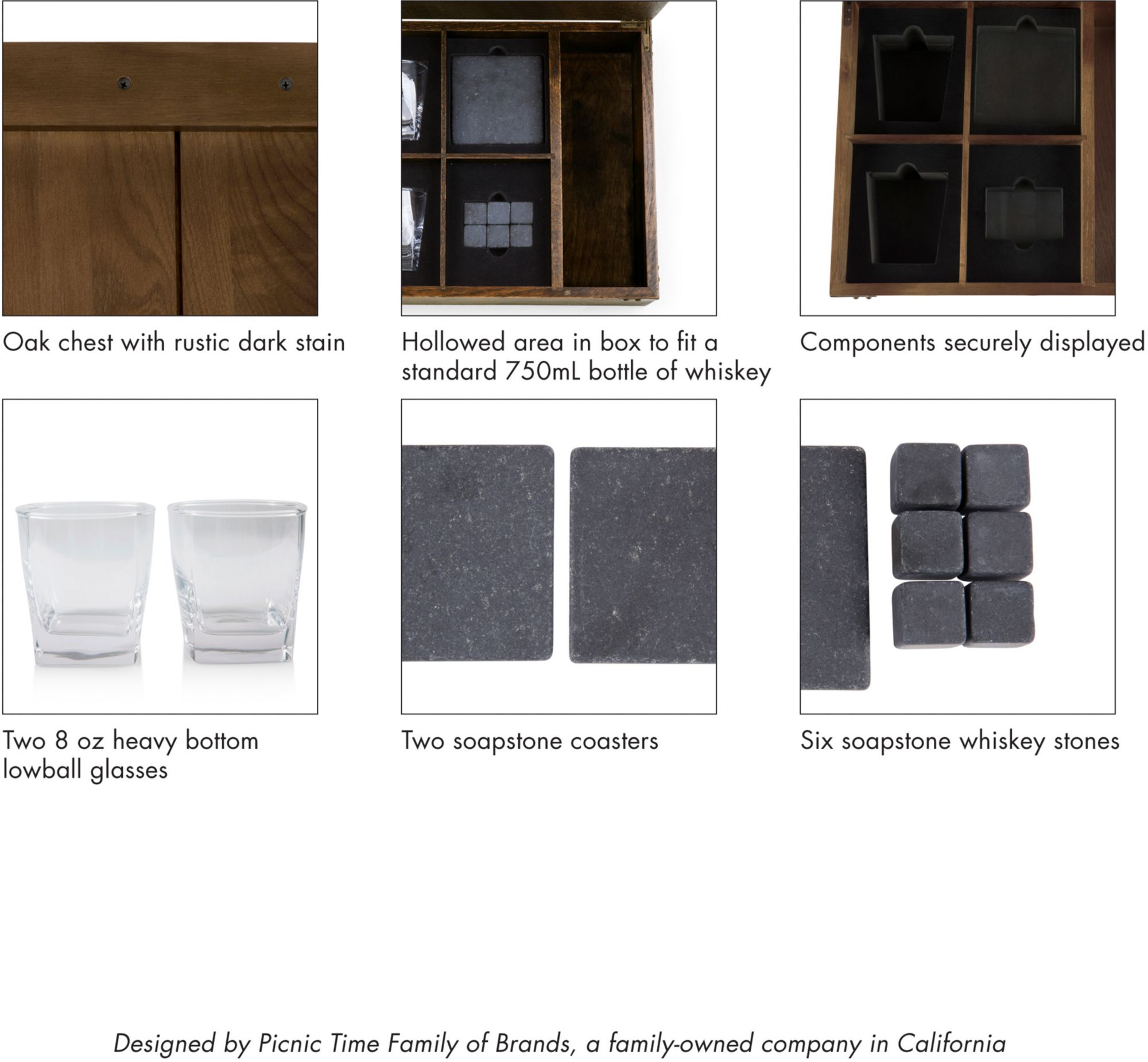 Picnic Time New York Giants Whiskey Box Set product image