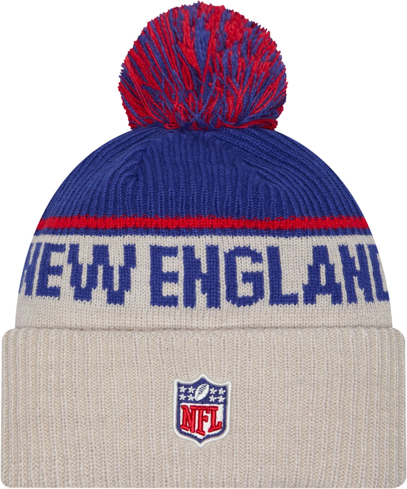 New Era Adult New England Patriots Sideline Historic Throwback Blue Knit Beanie Dick s Sporting Goods