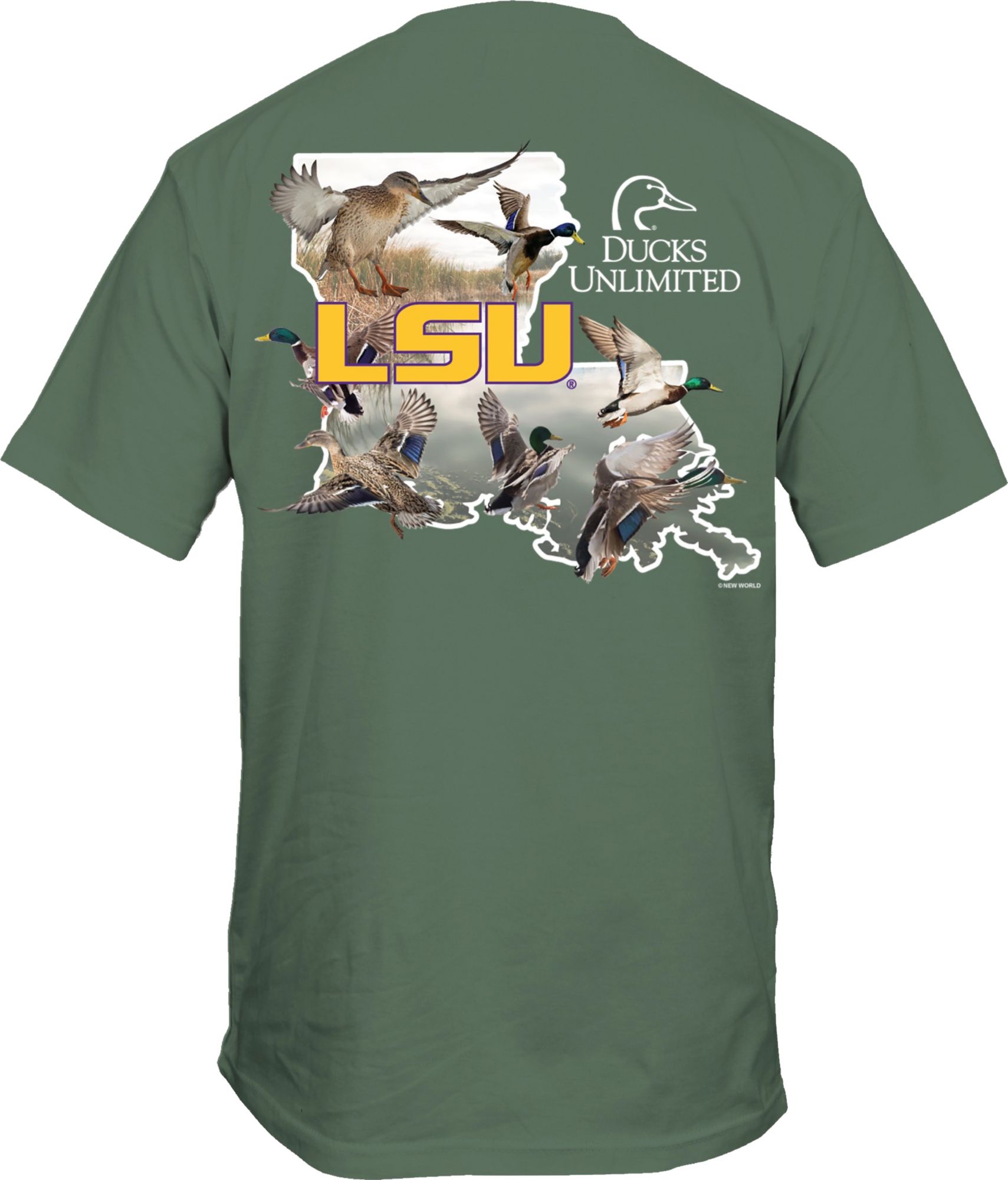 New World Graphics Men's LSU Tigers Green Ducks Unlimited Graphic T-Shirt product image