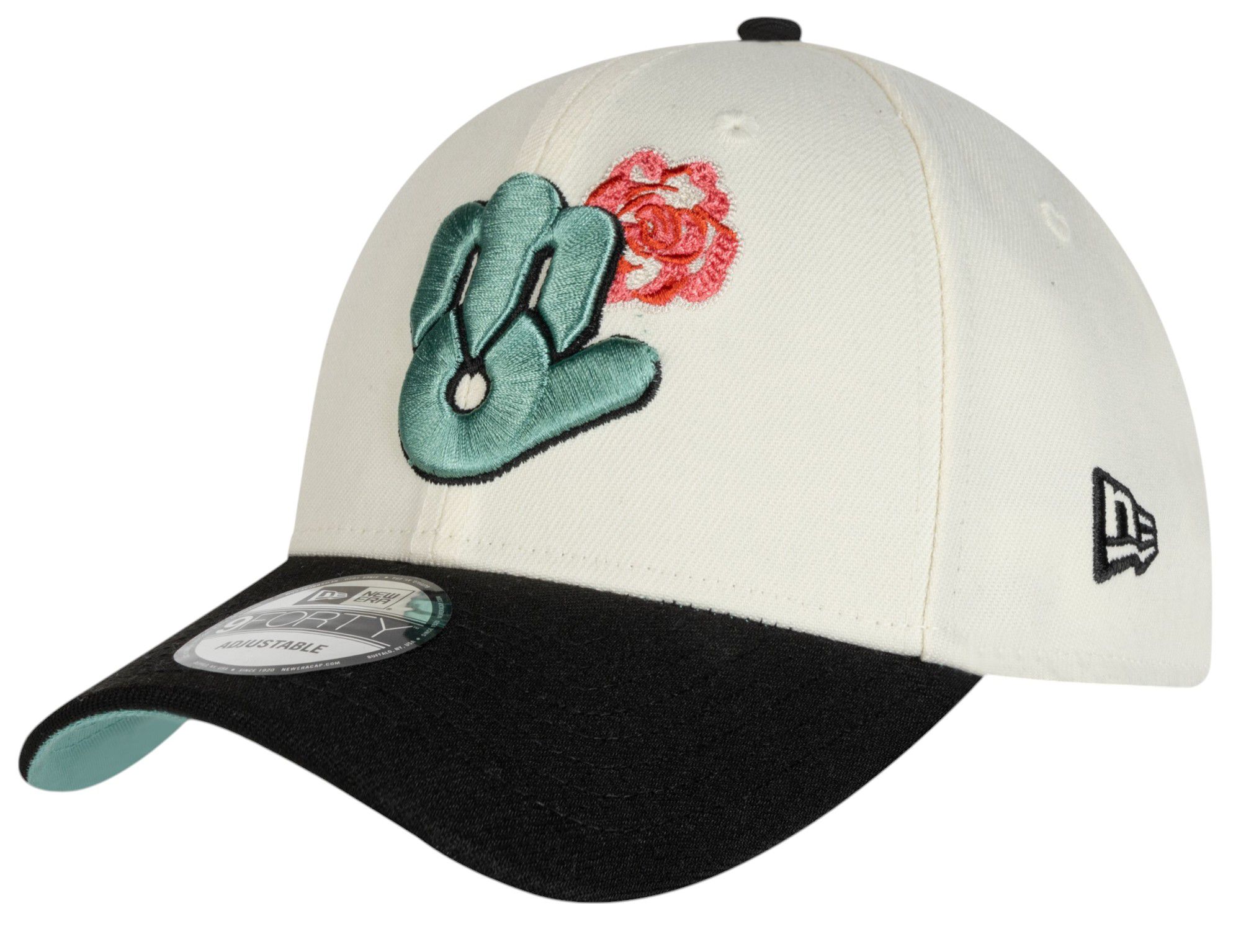 New Era Adult Diablos Rojos del Mexico White 2Tone Rose 9Forty Adjustable Hat product image