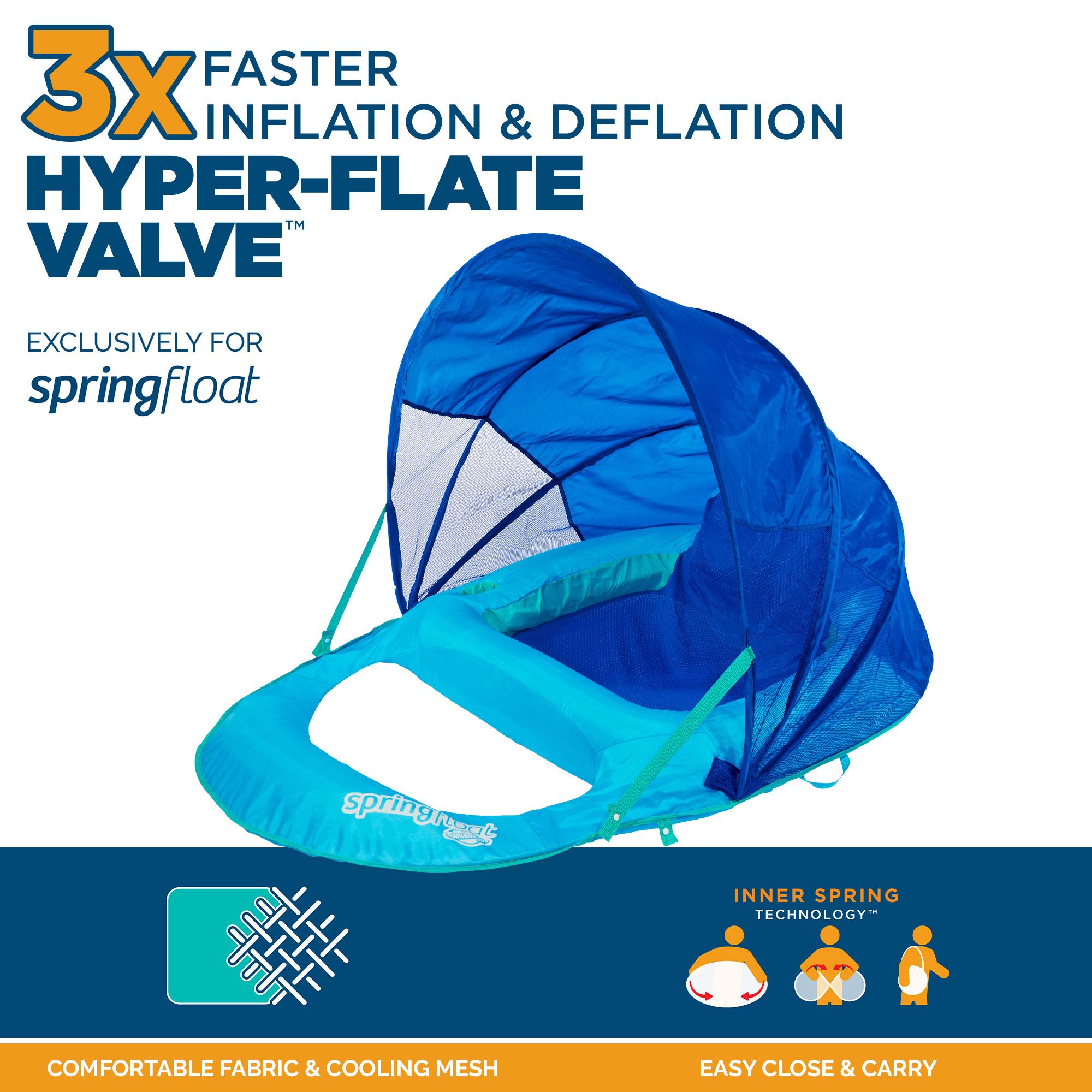 SwimWays Recliner Pool Float with Canopy product image