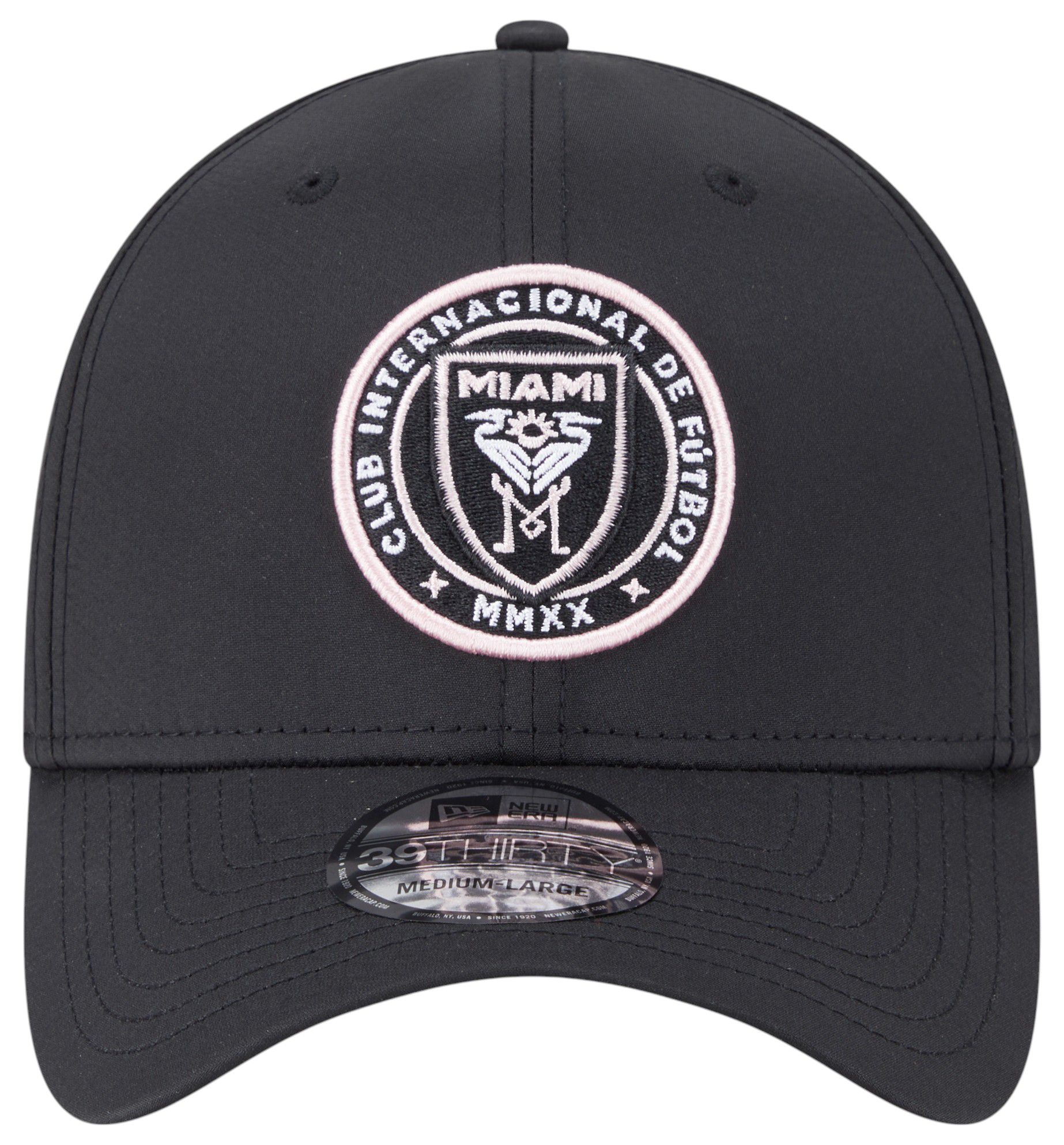 New Era Adult Inter Miami CF Black 39Thirty Stretch Fit Hat product image