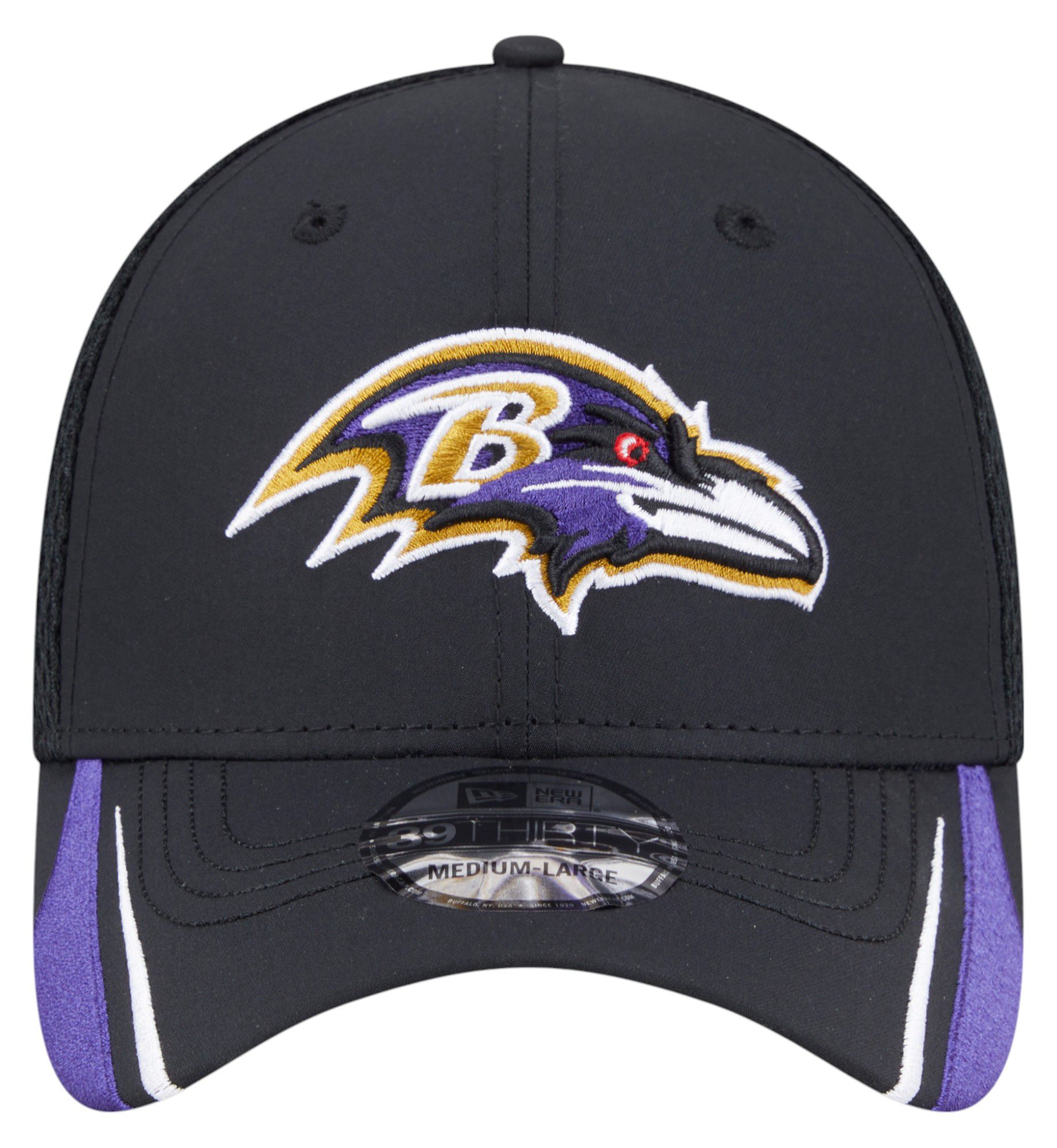 New Era Adult Baltimore Ravens Black Linear 39Thirty Adjustable Hat product image