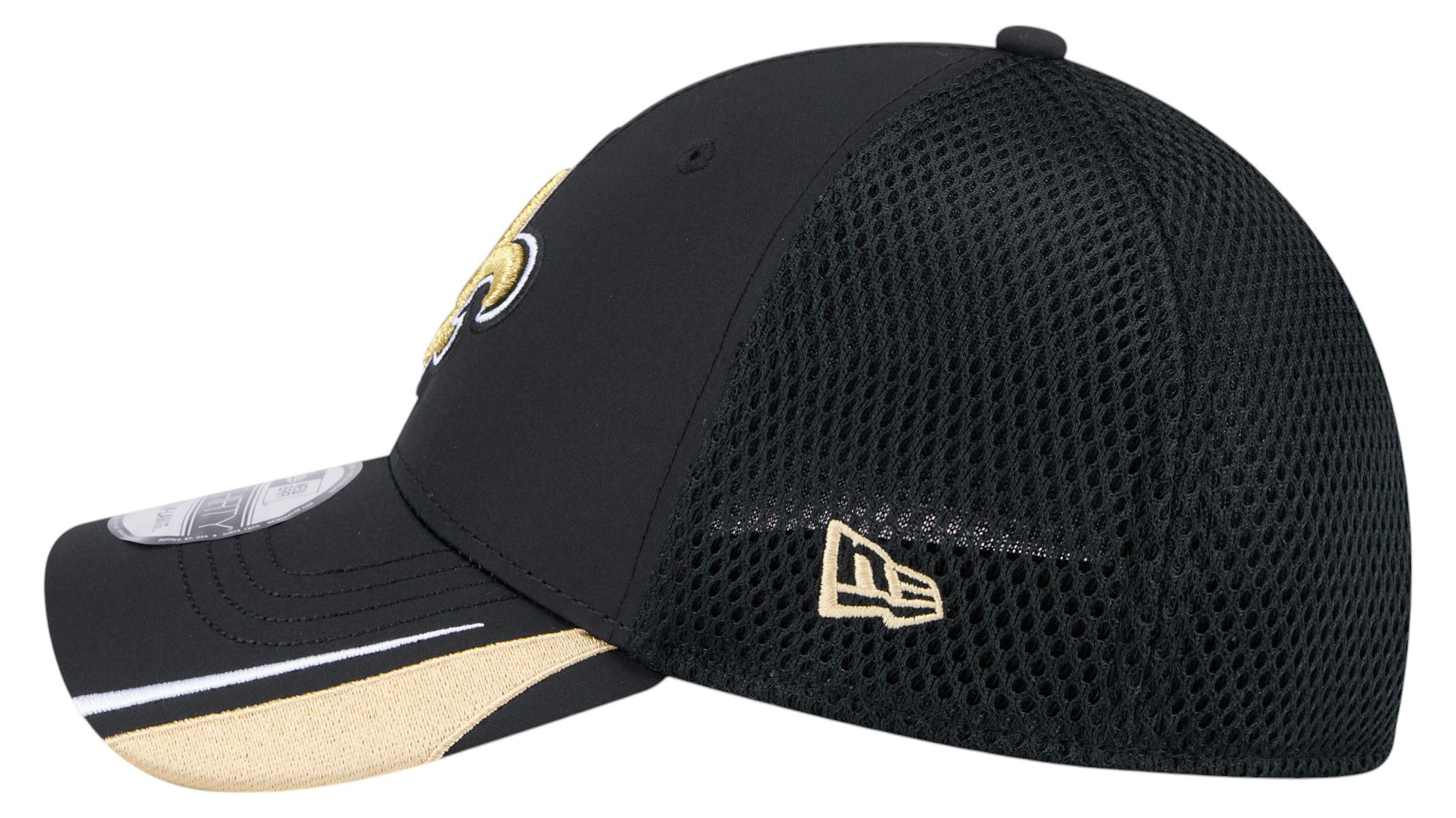 New Era Adult New Orleans Saints Black Linear 39Thirty Adjustable Hat product image