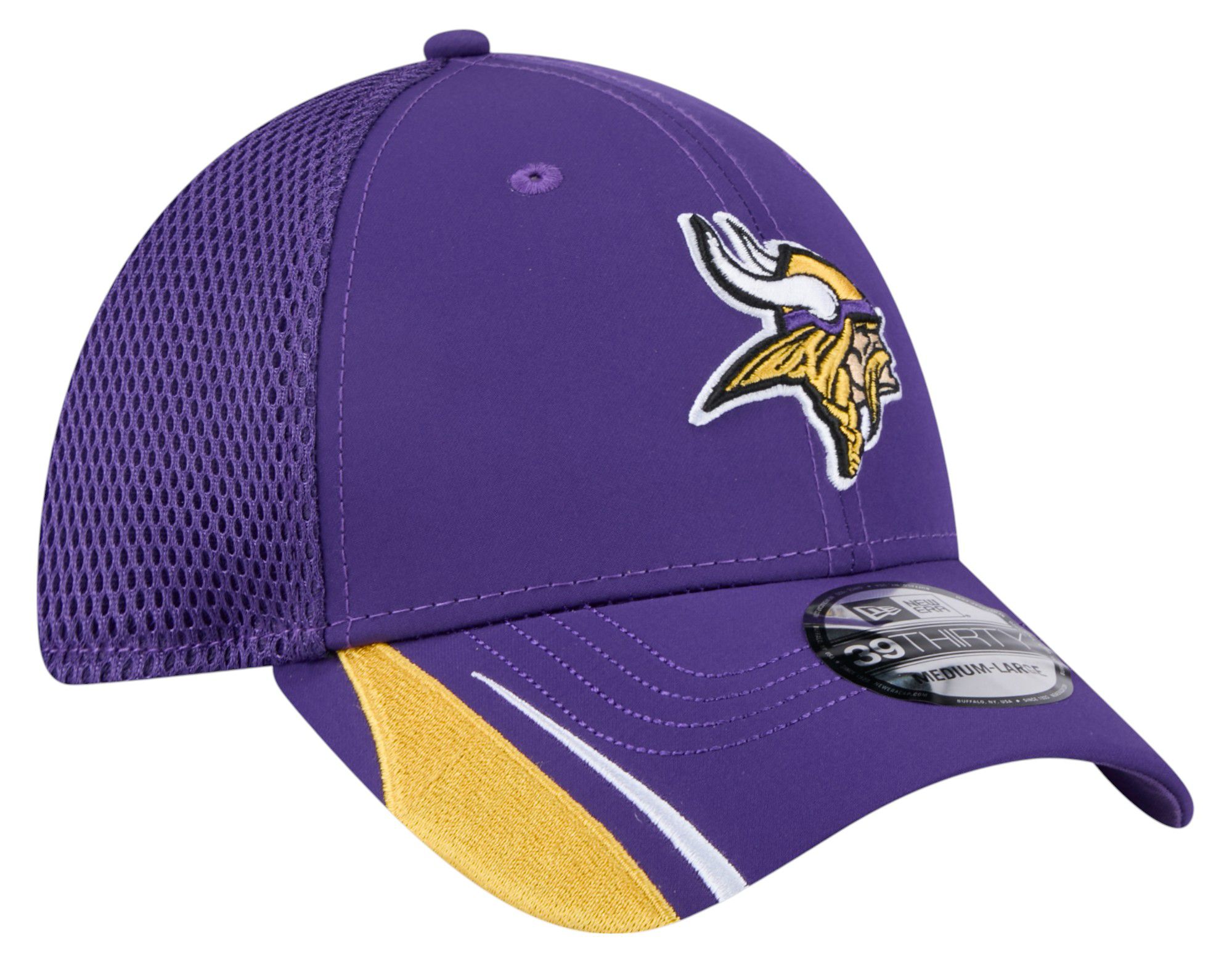 New Era Adult Minnesota Vikings Purple Linear 39Thirty Adjustable Hat product image