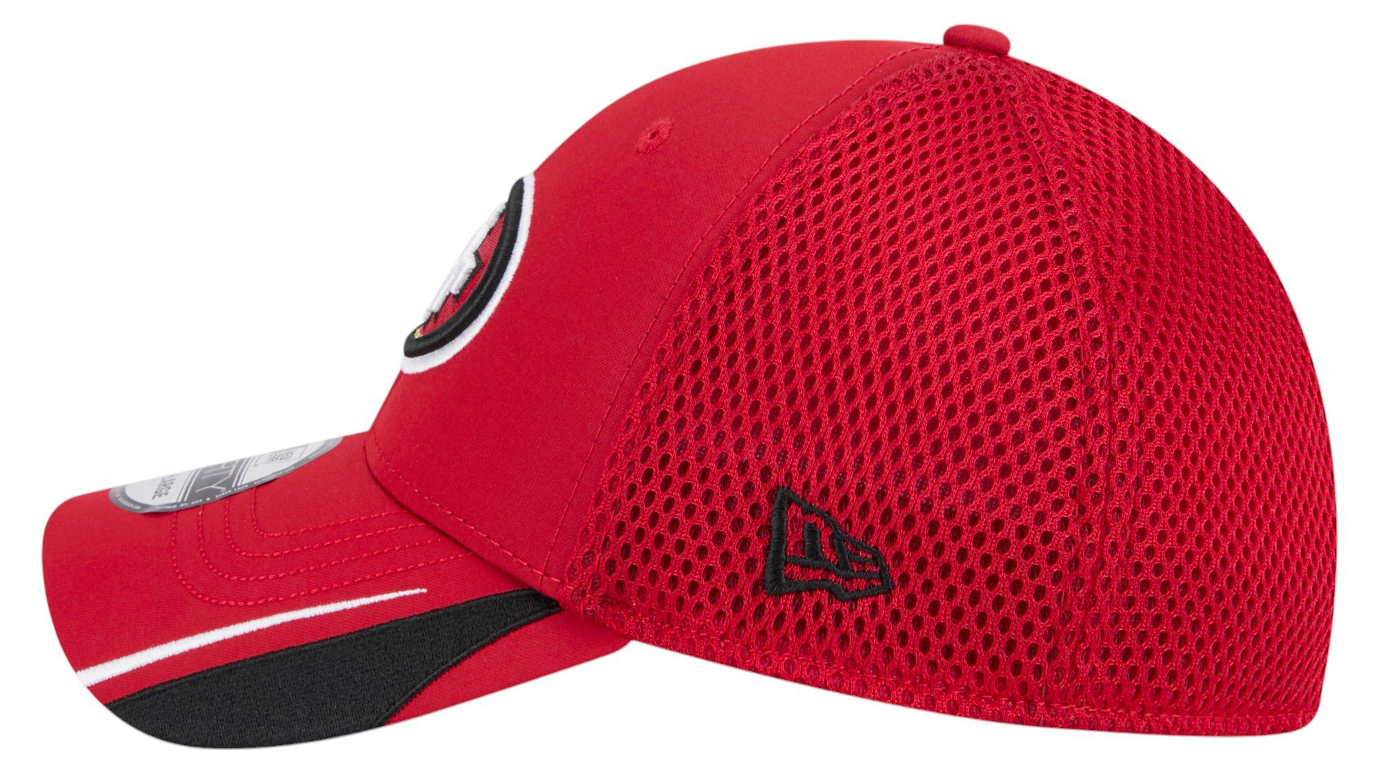 New Era Adult San Francisco 49ers Red Linear 39Thirty Adjustable Hat product image