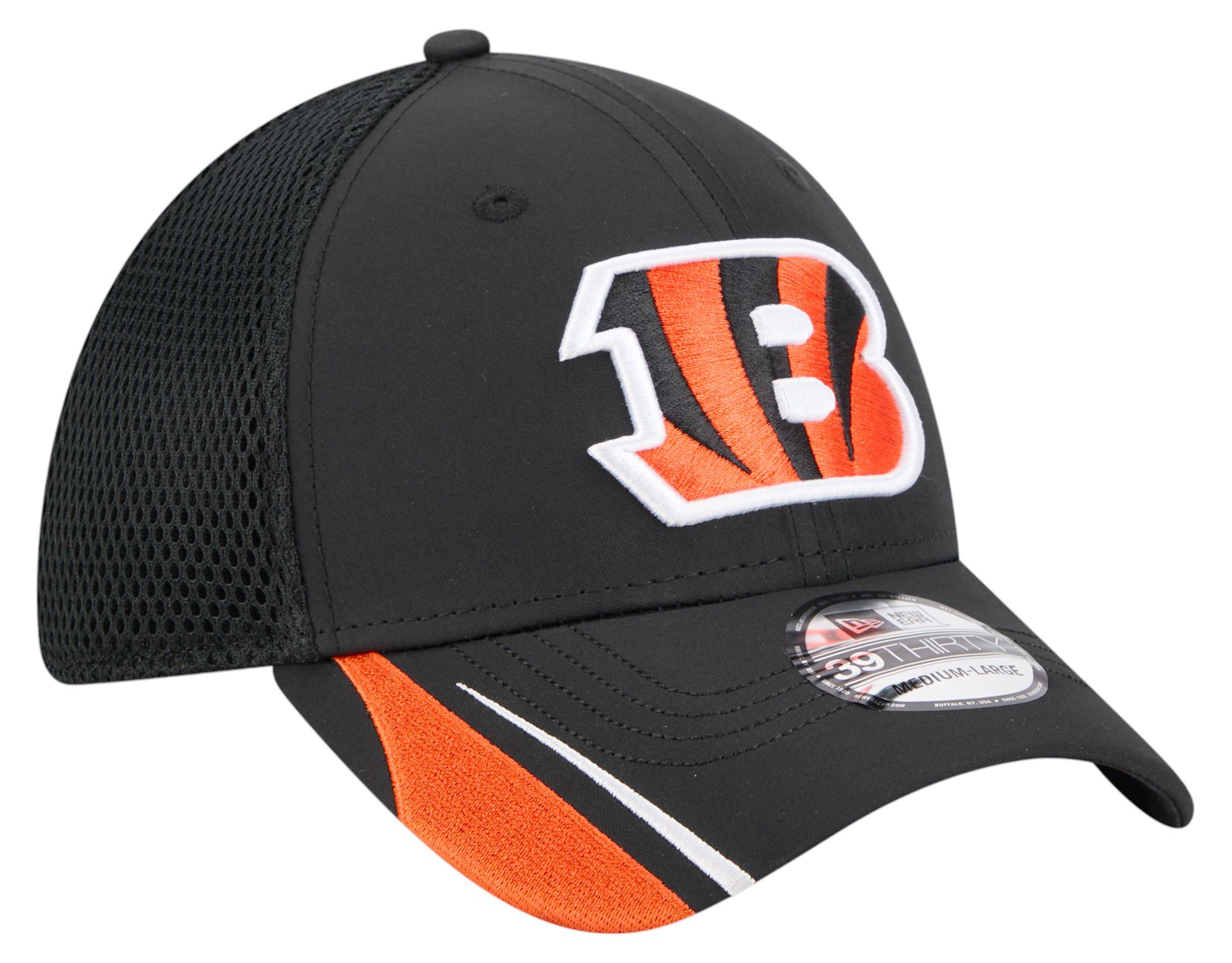 New Era Adult Cincinnati Bengals Black Linear 39Thirty Adjustable Hat product image