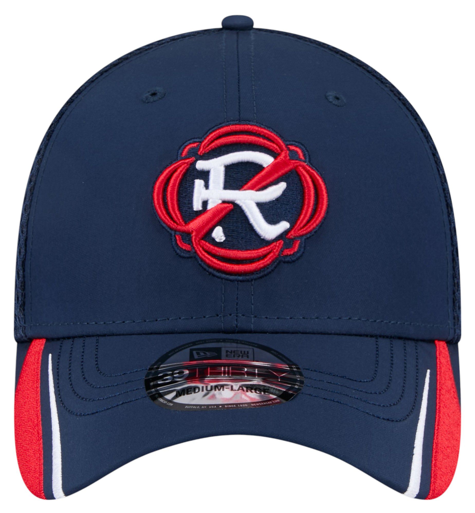 New Era Adult New England Revolution Dark Blue Linear 39Thirty Stretch Fit Hat product image