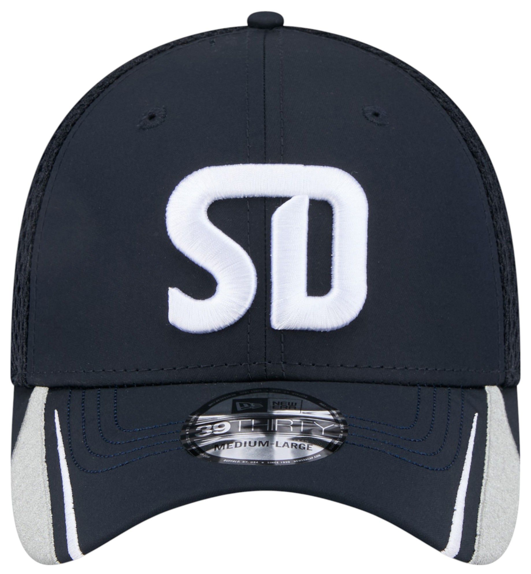 New Era Adult San Diego FC Navy Linear 39Thirty Stretch Fit Hat product image