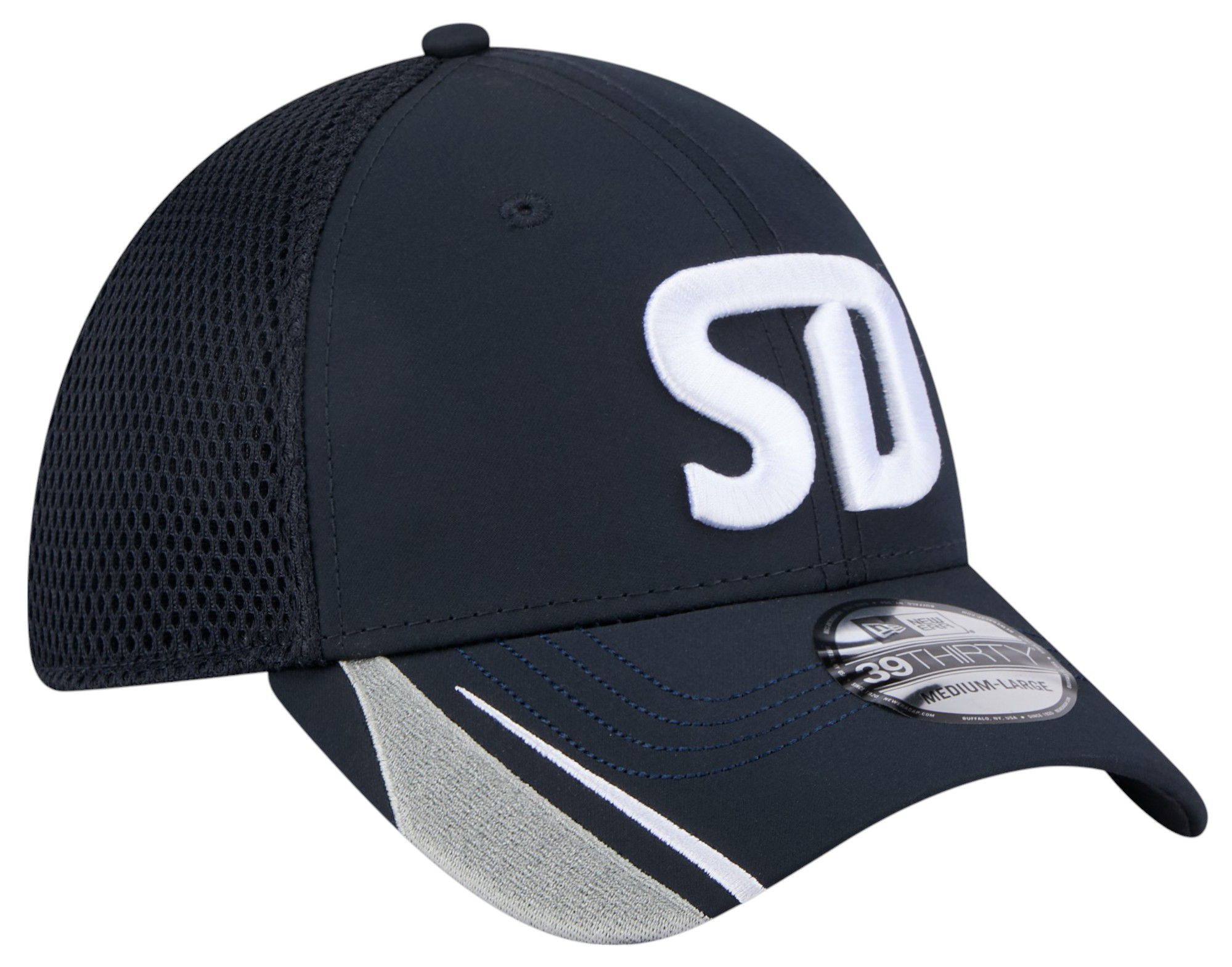 New Era Adult San Diego FC Navy Linear 39Thirty Stretch Fit Hat product image