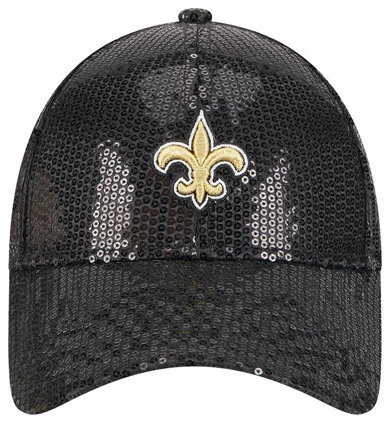 New Era Women's New Orleans Saints Black Sequin 9Forty Adjustable Hat product image