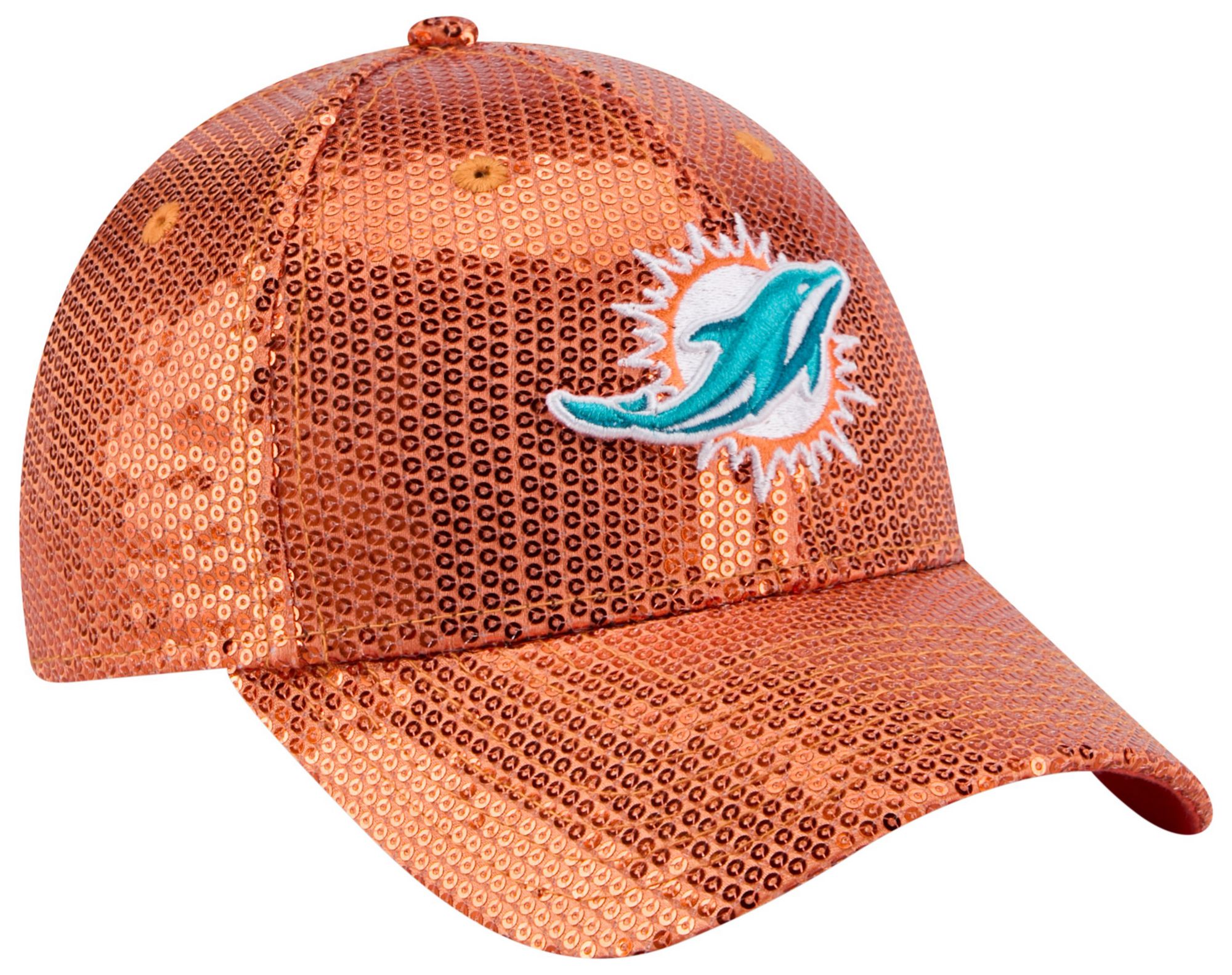 New Era Women's Miami Dolphins Aqua Sequin 9Forty Adjustable Hat product image