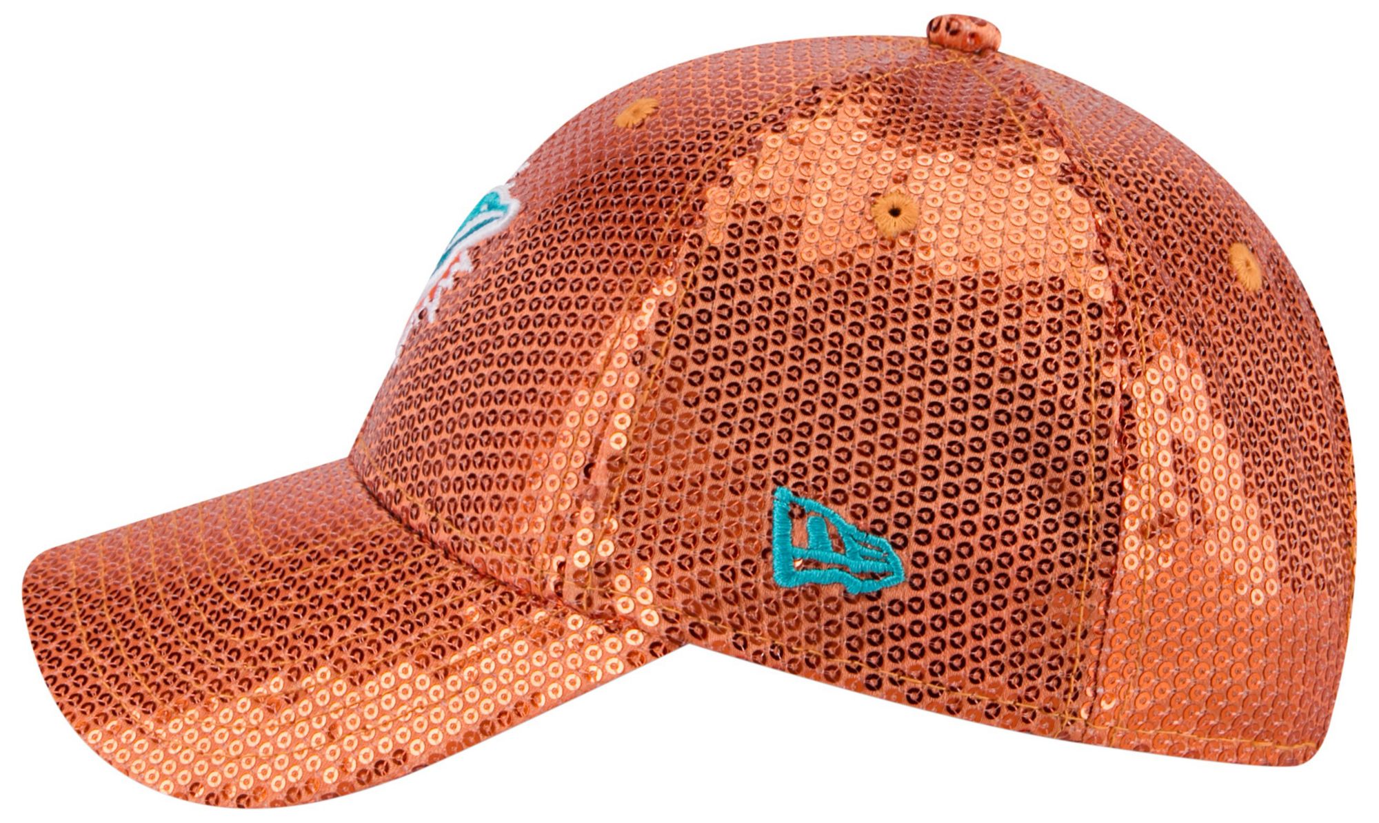 New Era Women's Miami Dolphins Aqua Sequin 9Forty Adjustable Hat product image