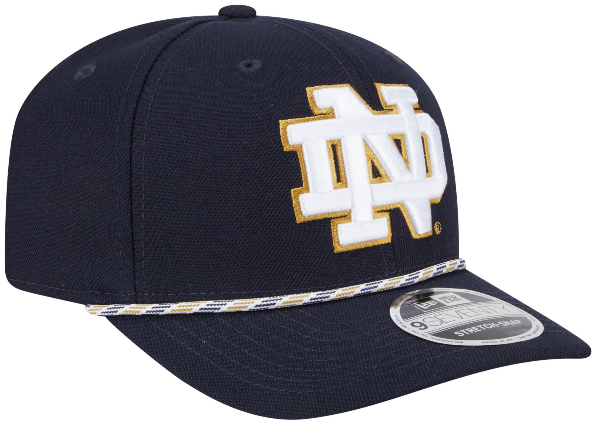 New Era Adult Notre Dame Fighting Irish Navy Multi Rope 9Seventy Adjustable Stretch-Snap Hat product image