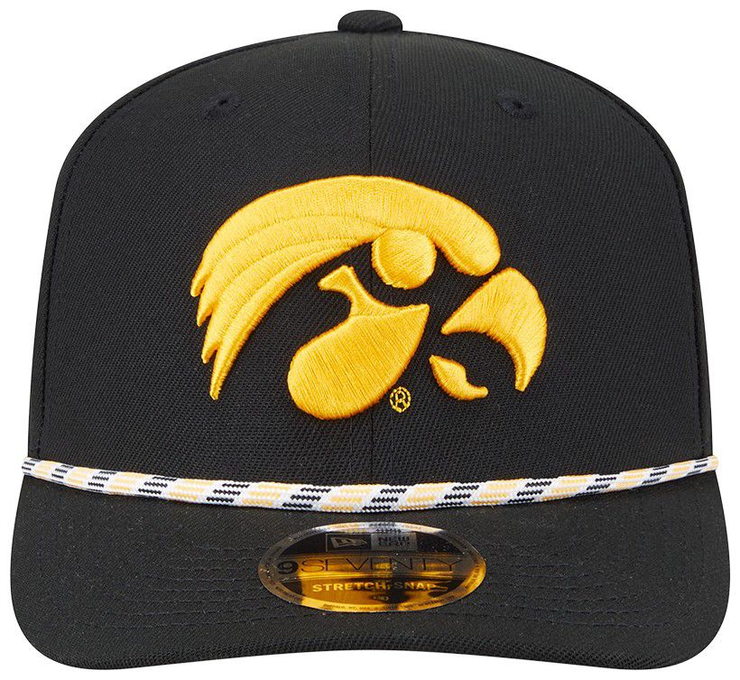 New Era Adult Iowa Hawkeyes Black Multi - Rope 970 Adjustable Stretch-Snap Hat product image