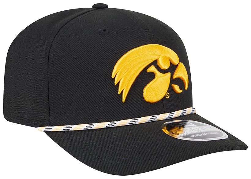 New Era Adult Iowa Hawkeyes Black Multi - Rope 970 Adjustable Stretch-Snap Hat product image