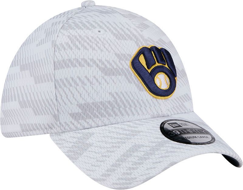 New Era Youth Milwaukee Brewers White Graded 39Thirty Stretch Fit Hat product image