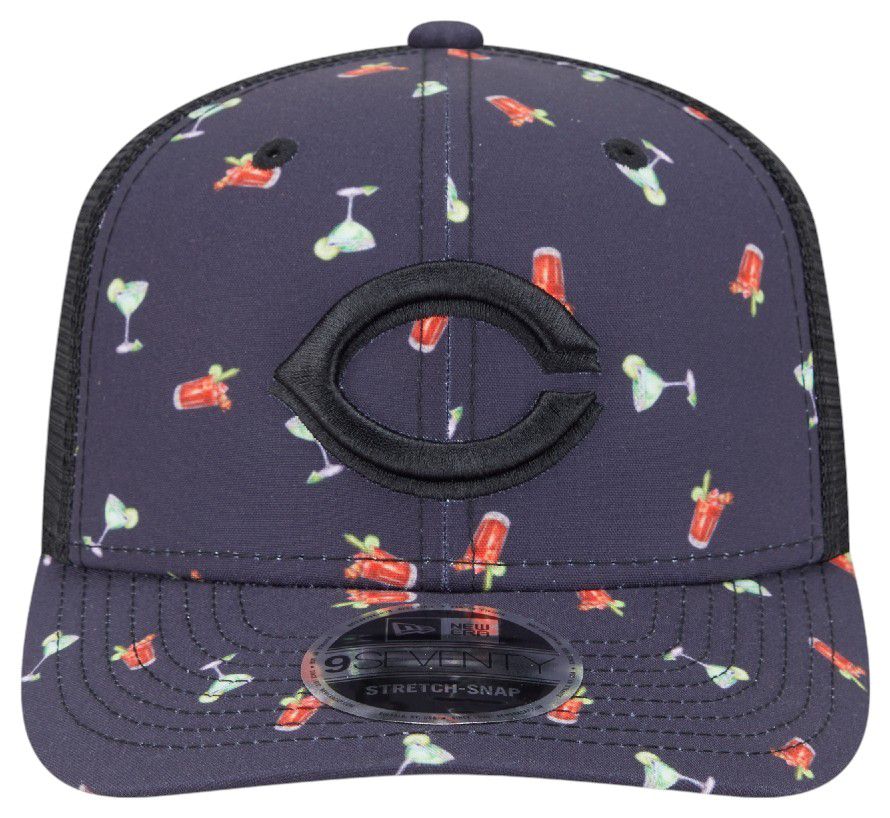 New Era Adult Cincinnati Reds Black Pattern 9Seventy Adjustable Hat product image