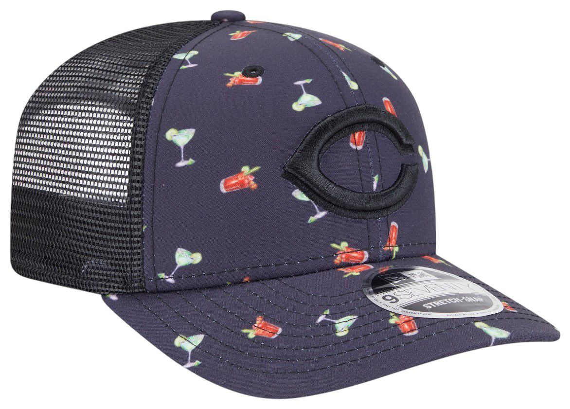 New Era Adult Cincinnati Reds Black Pattern 9Seventy Adjustable Hat product image