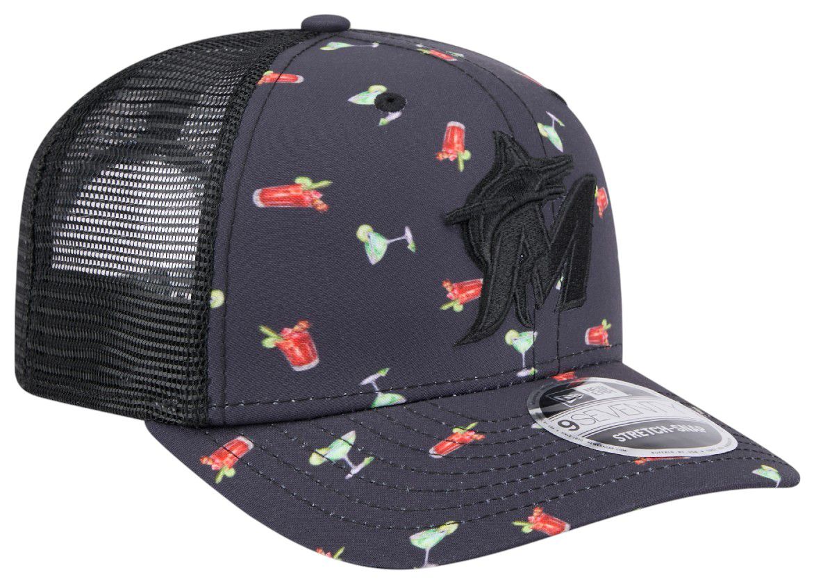 New Era Adult Miami Marlins Black Pattern 9Seventy Adjustable Hat product image