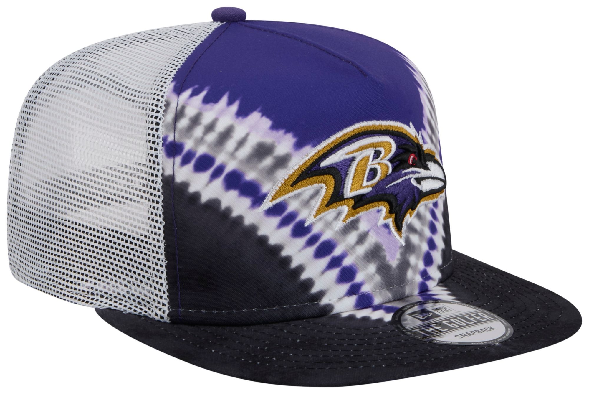 New Era Adult Baltimore Ravens Tie Dye Golfer Snapback Hat product image
