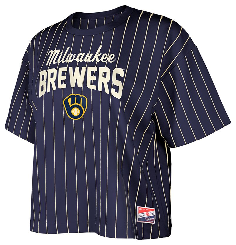 New Era Women's Milwaukee Brewers Throwback Navy T-Shirt product image