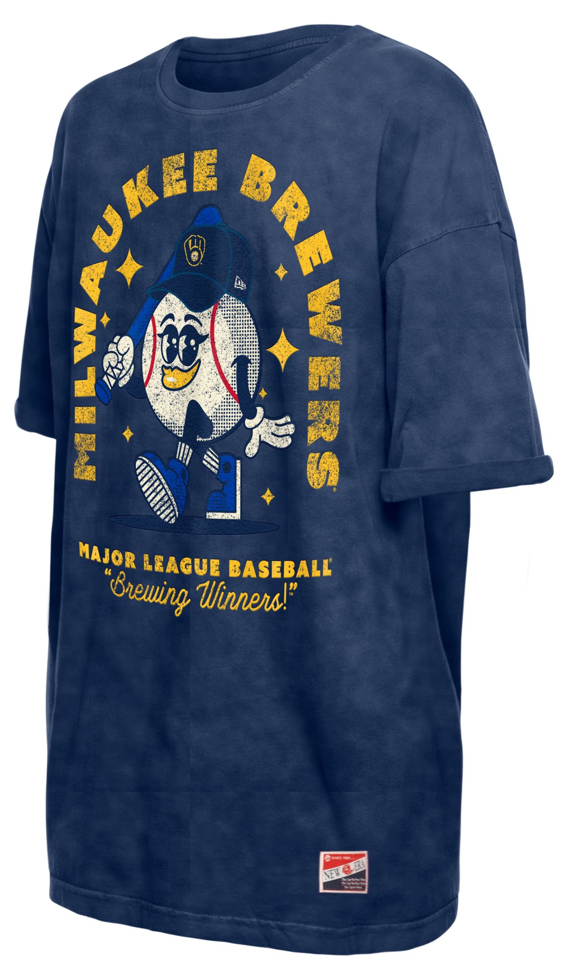 New Era Women's Milwaukee Brewers Navy Throwback T-Shirt product image