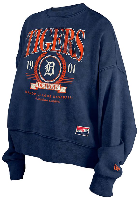 New Era Women's Detroit Tigers Throwback Navy Sweatshirt product image
