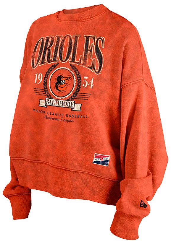 New Era Women's Baltimore Orioles Throwback Orange Sweatshirt product image