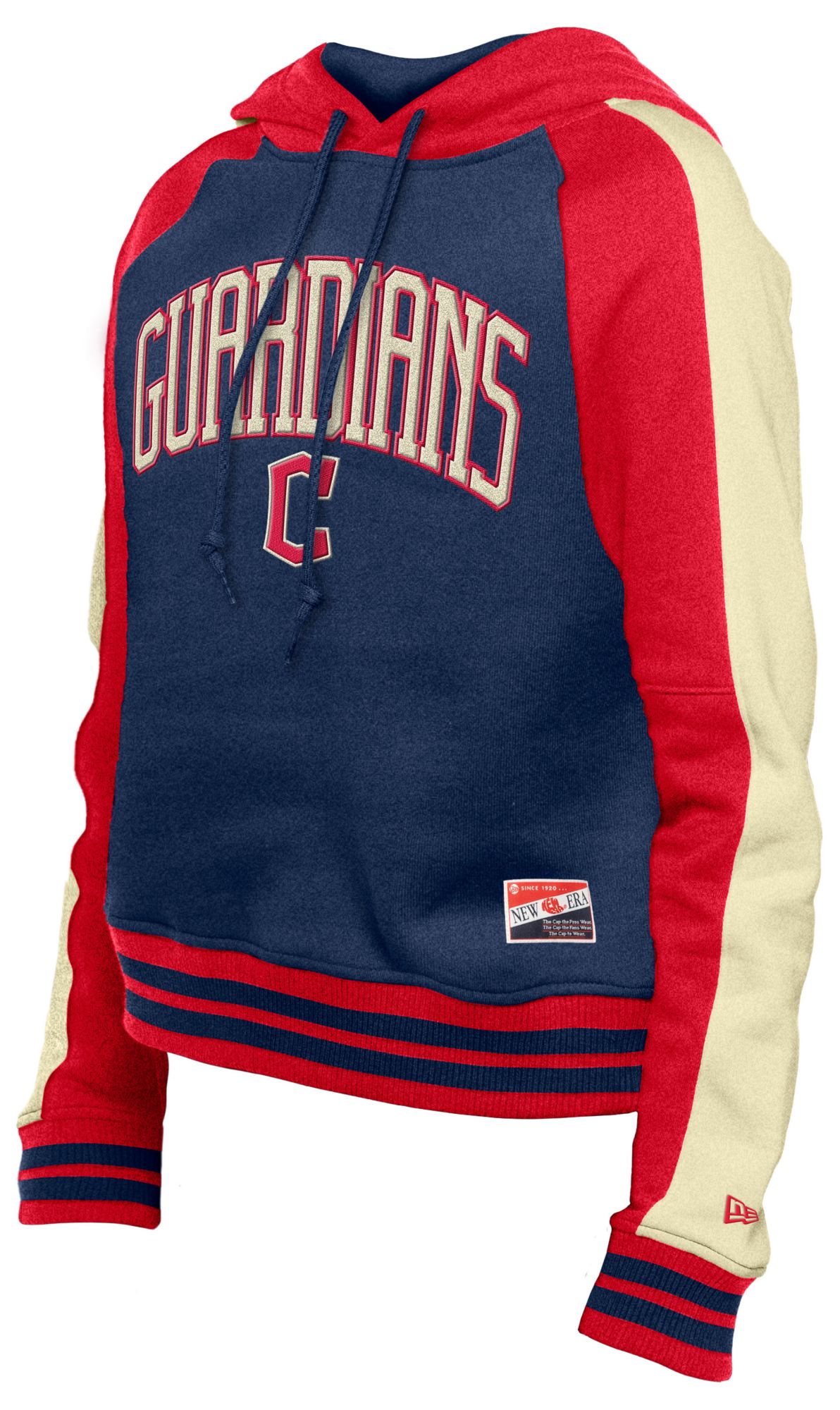 New Era Women's Cleveland Guardians Throwback Navy Pullover Hoodie product image