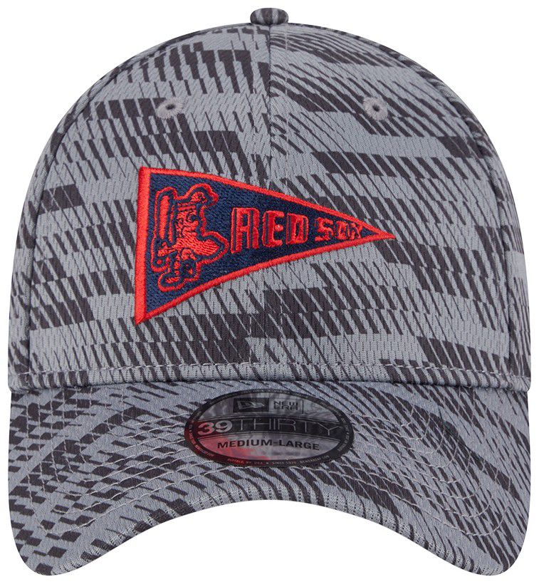 New Era Adult Boston Red Sox Clubhouse Grey 39Thirty Stretch Fit Hat product image