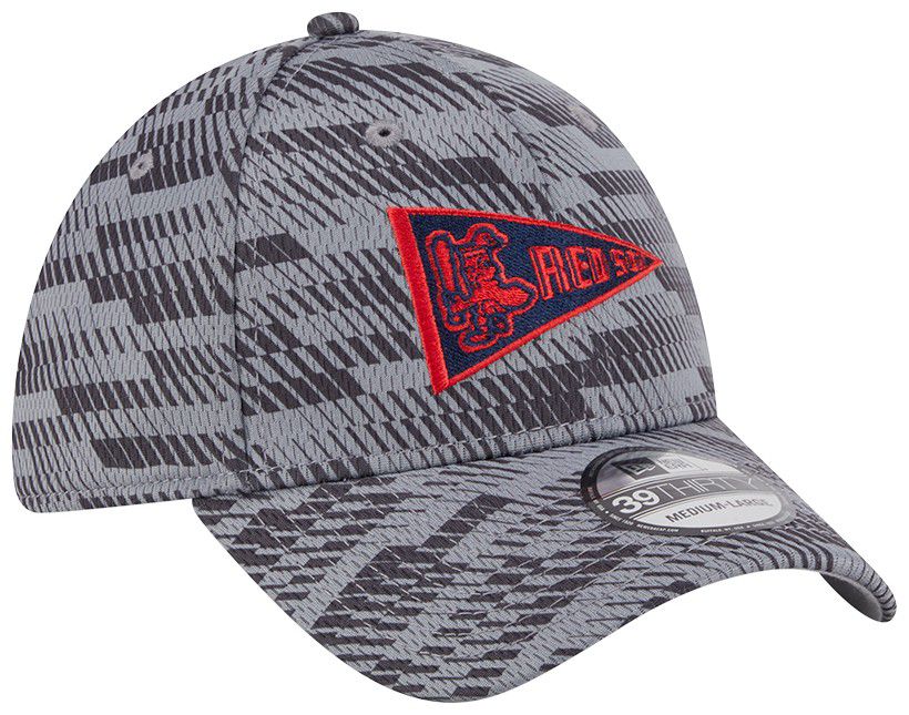 New Era Adult Boston Red Sox Clubhouse Grey 39Thirty Stretch Fit Hat product image