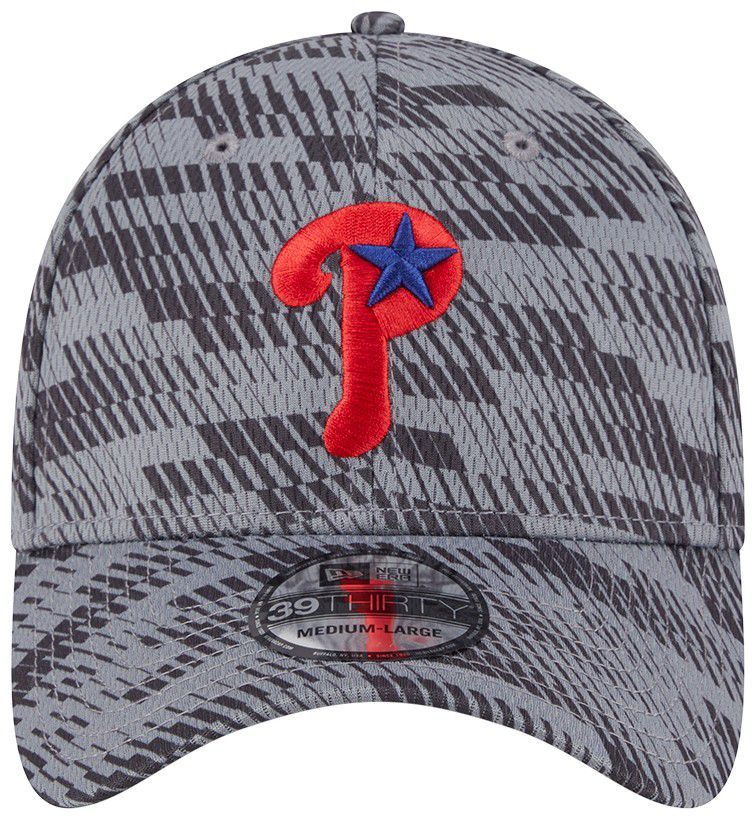 New Era Adult Philadelphia Phillies Clubhouse Grey 39Thirty Stretch Fit Hat product image