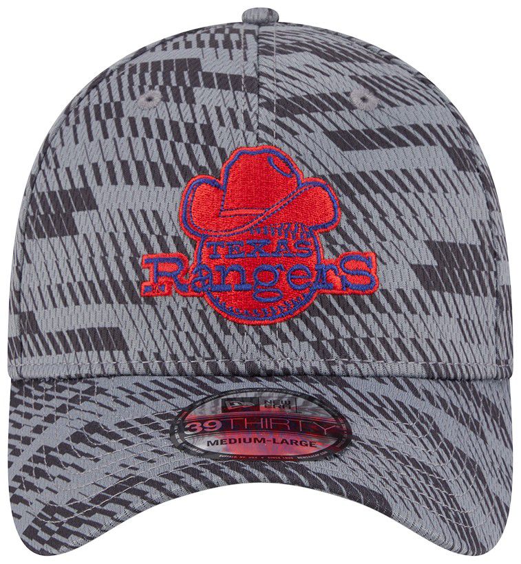 New Era Adult Texas Rangers Clubhouse Grey 39Thirty Stretch Fit Hat product image