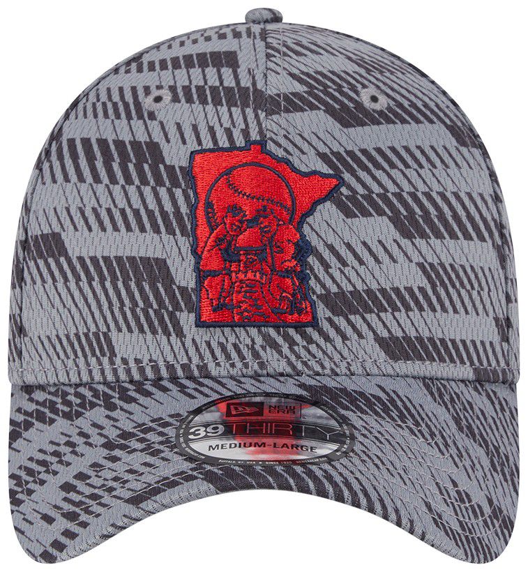 New Era Adult Minnesota Twins Clubhouse Grey 39Thirty Stretch Fit Hat product image
